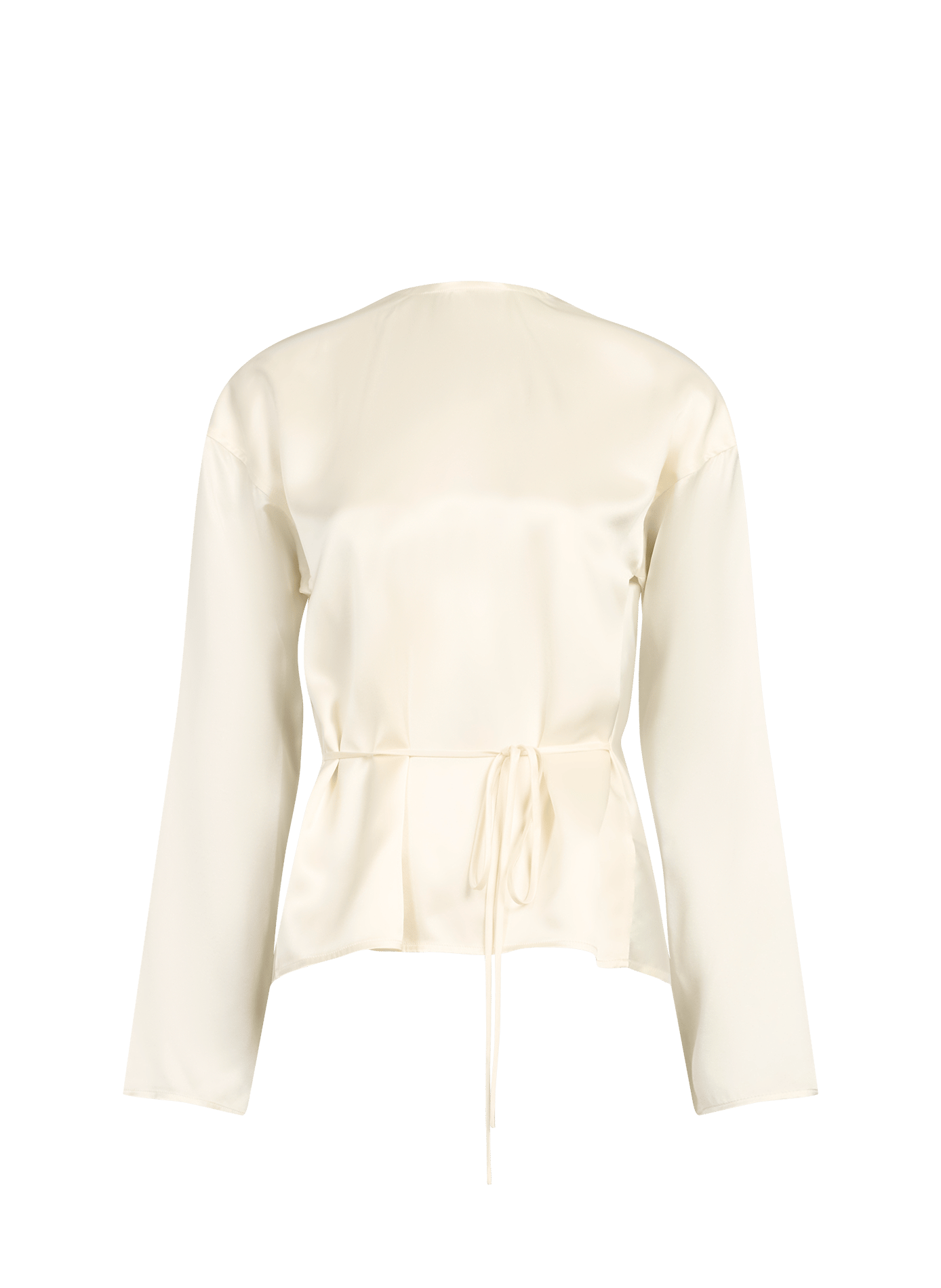 Satin tie-up silk top HELMUT LANG White