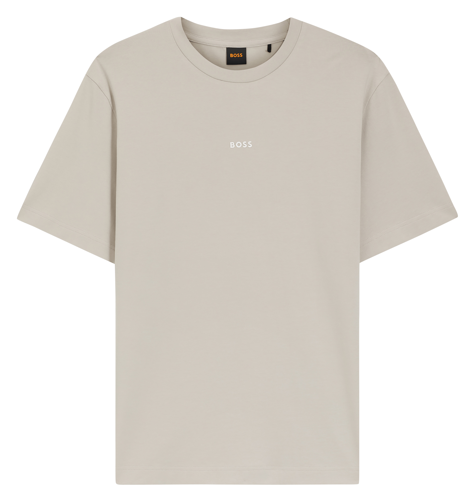 Tee-shirt col rond en coton mélangé BOSS Argent