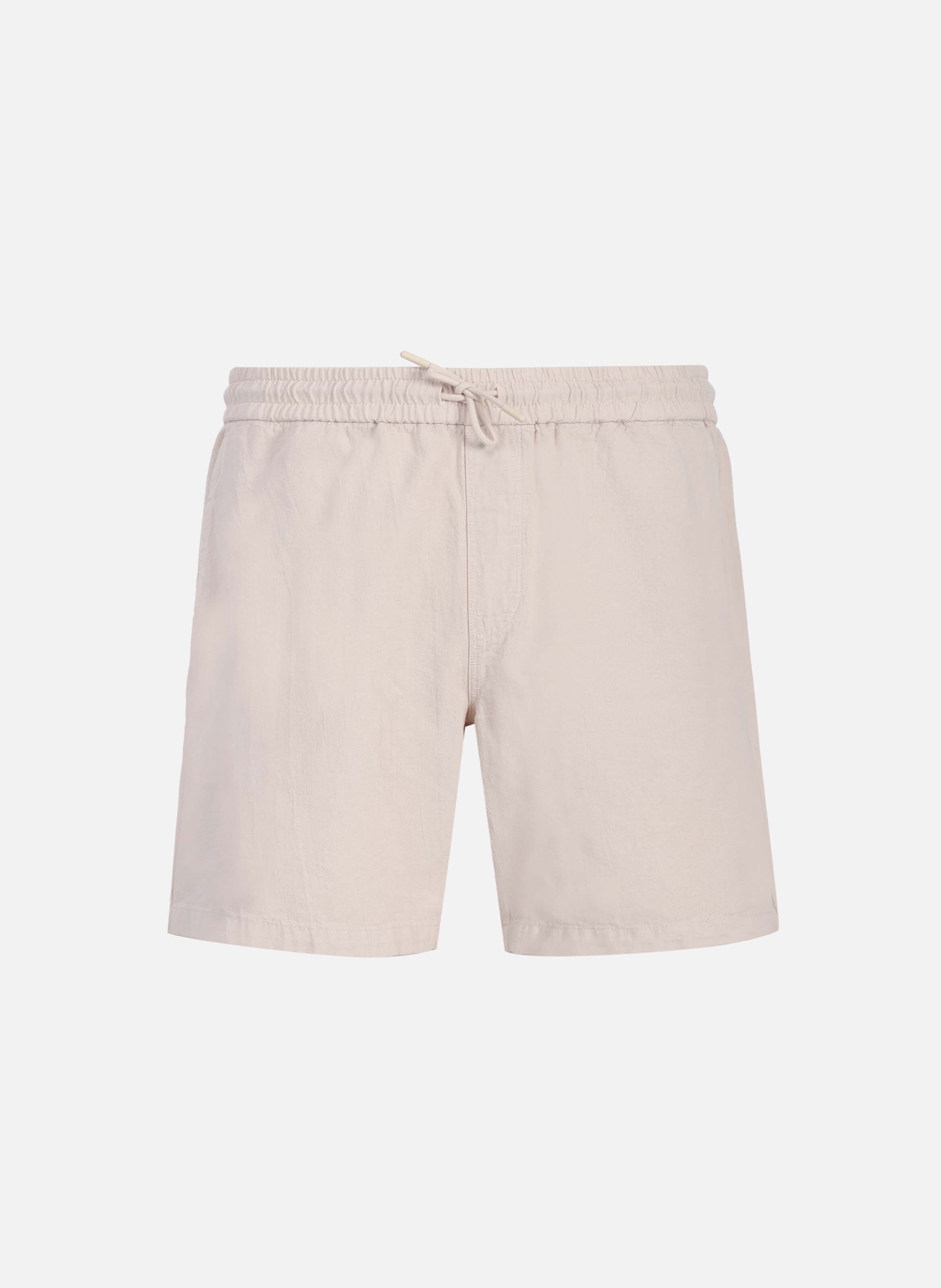 Short en coton et lin GILI'S Blanc