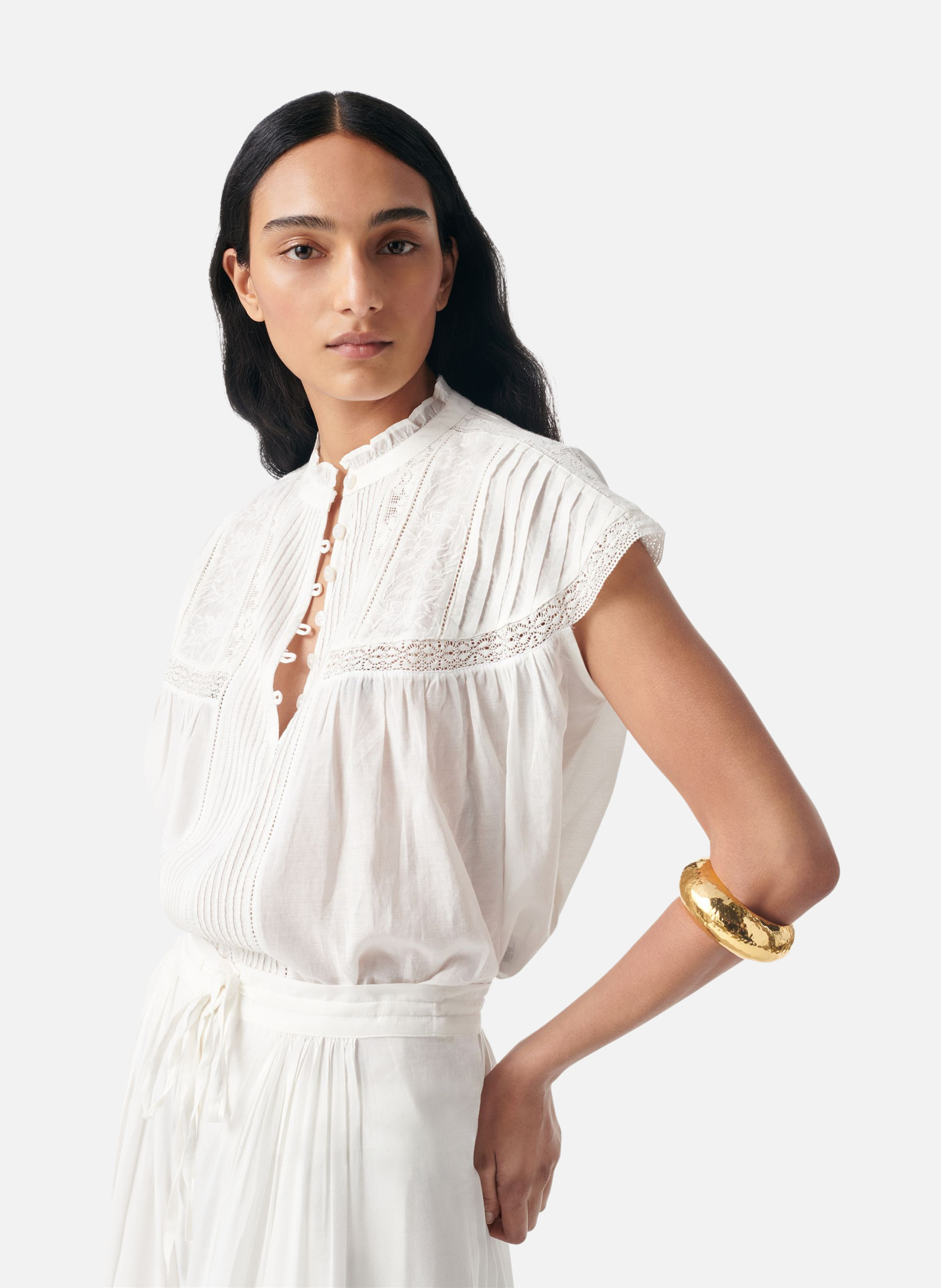 Blouse ganu VANESSA BRUNO Blanc