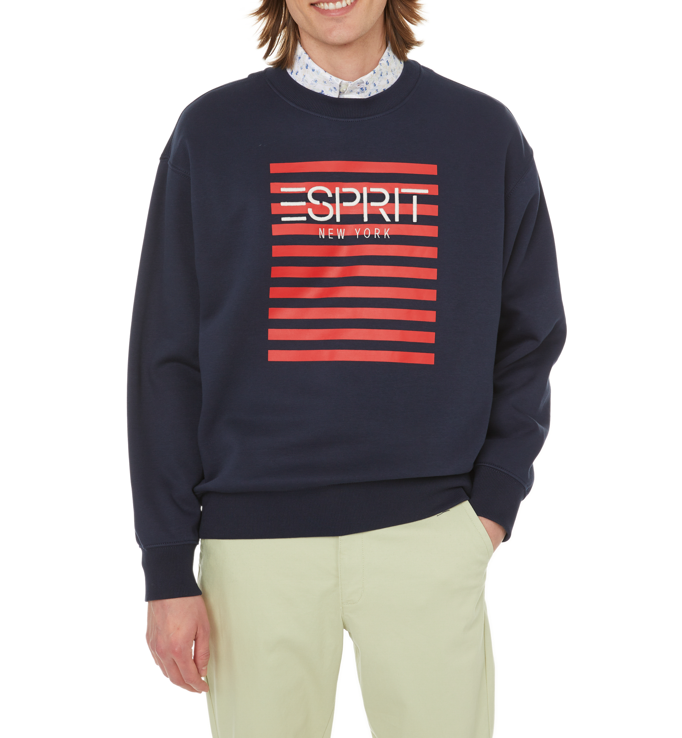 Baumwoll-Sweatshirt ESPRIT Blau