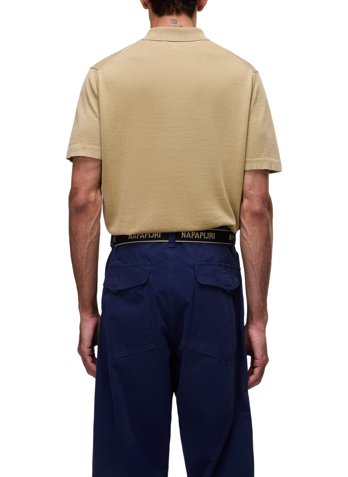 Polo manches courtes en coton NAPAPIJRI Beige