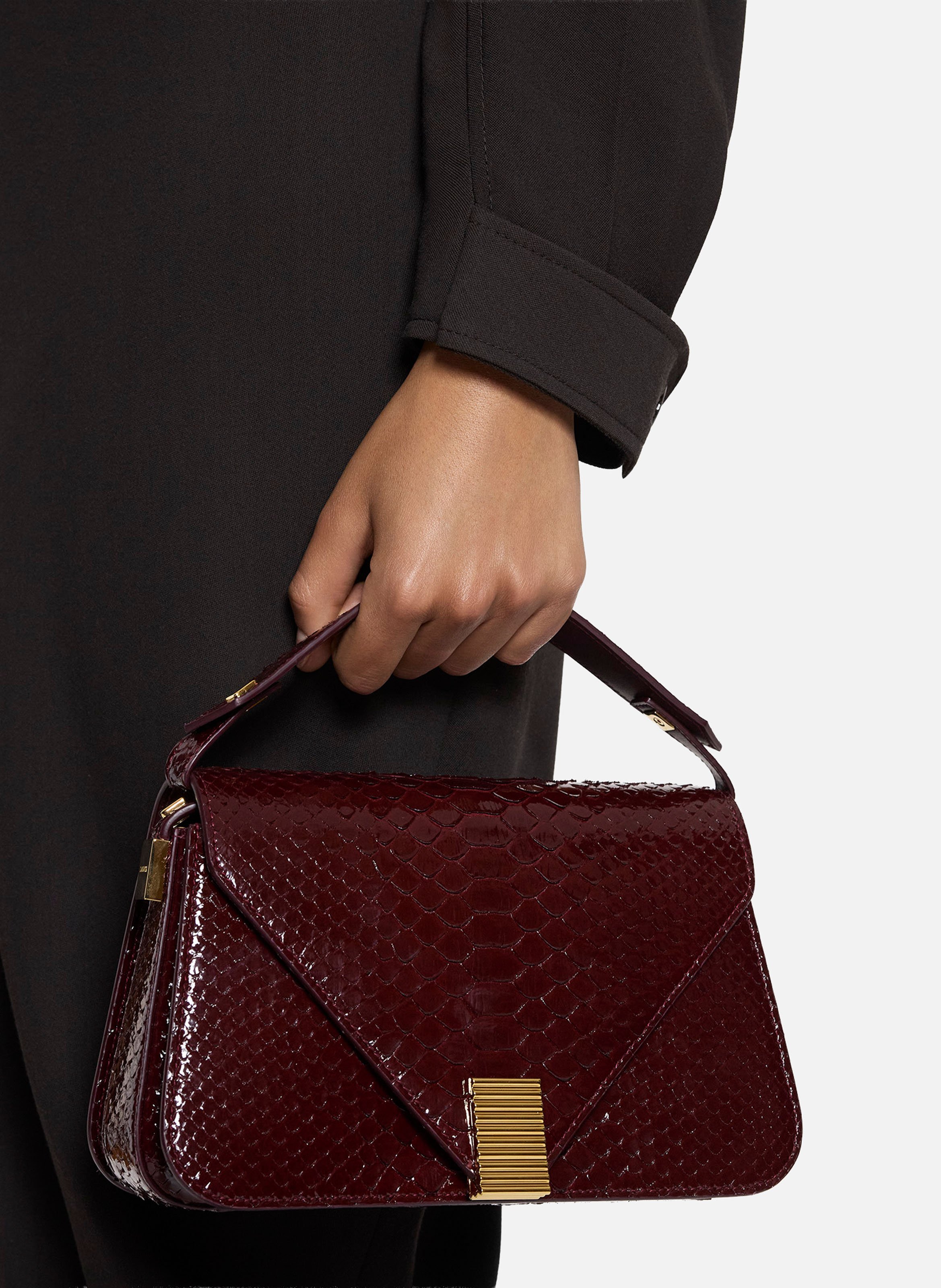 Sac concerto arpege en python LANVIN Rouge