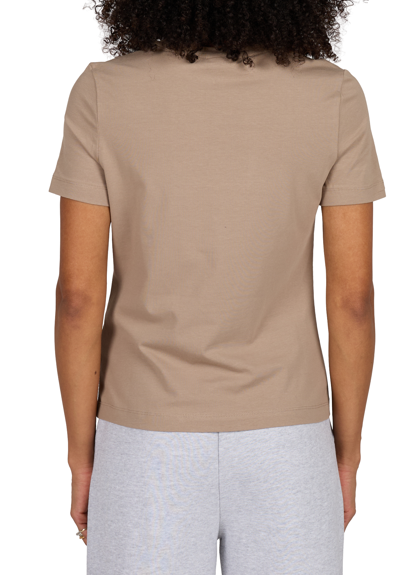 T-Shirt Tracey mit glänzendem Logo aus Baumwollmischung GUESS Braun