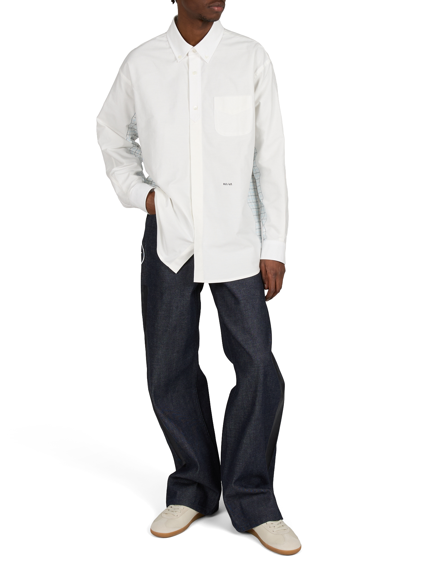 Straight long-sleeve cotton shirt A.P.C. White