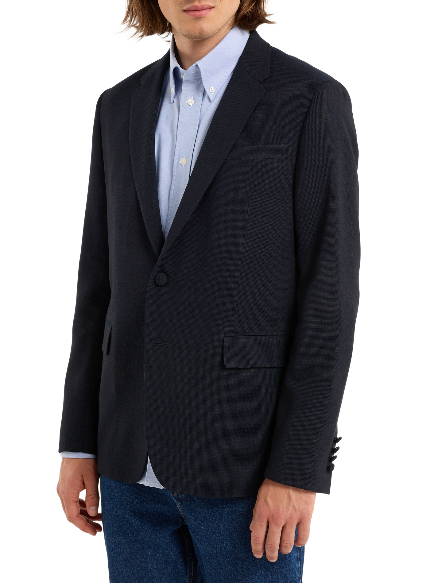 Wool blazer jacket SAISON 1865 Blue