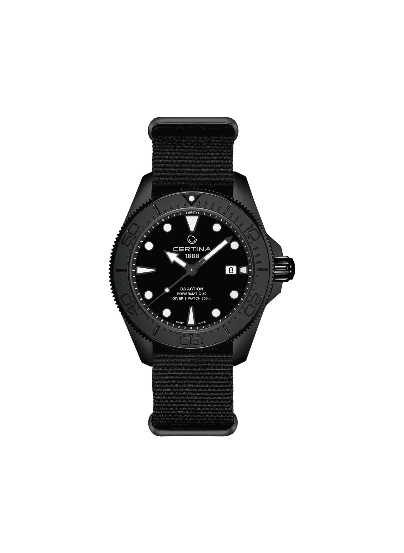 Montre automatique DS ACTION DIVER en nylon CERTINA Noir