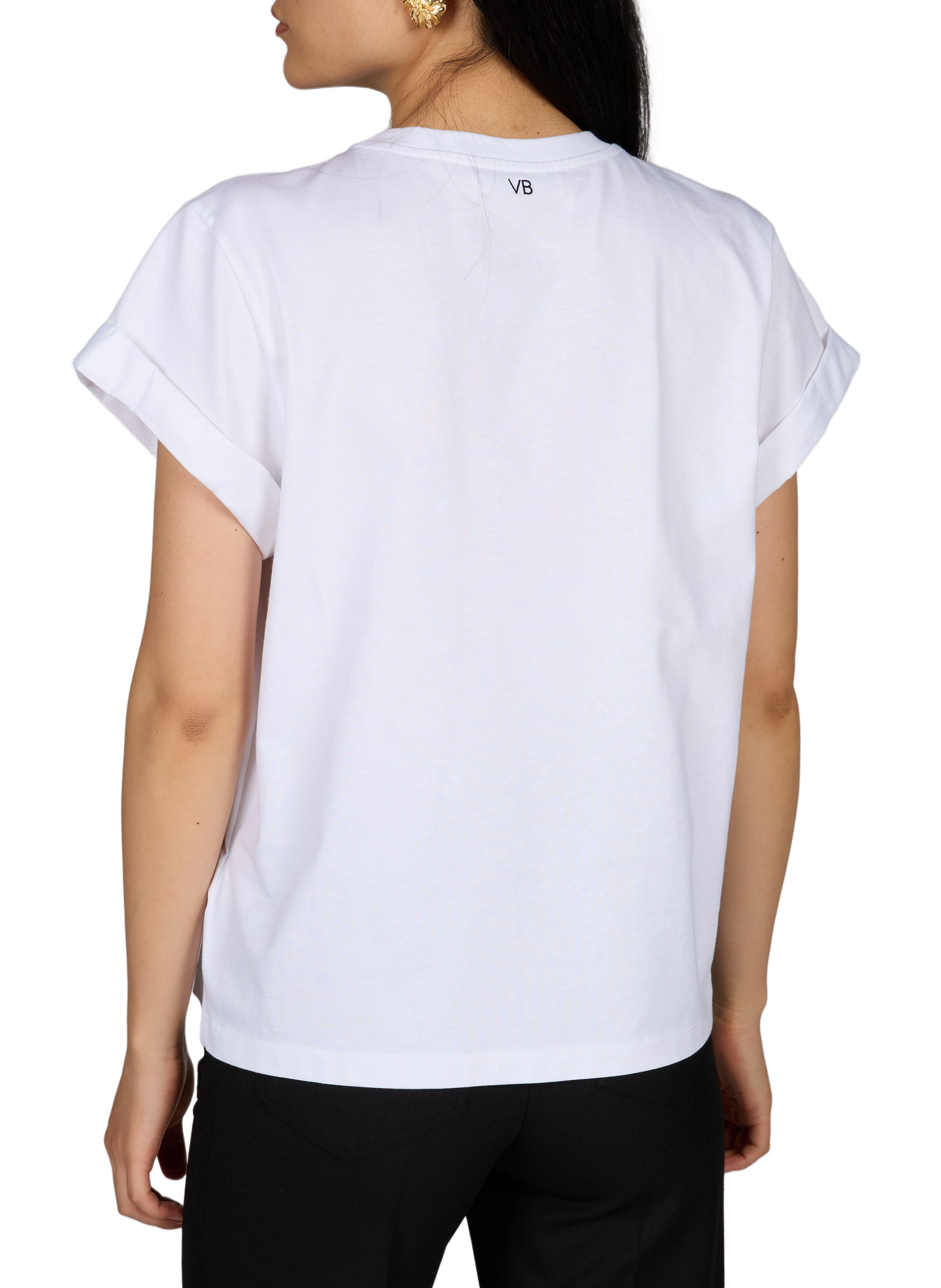 Straight cotton t-shirt VICTORIA BECKHAM White