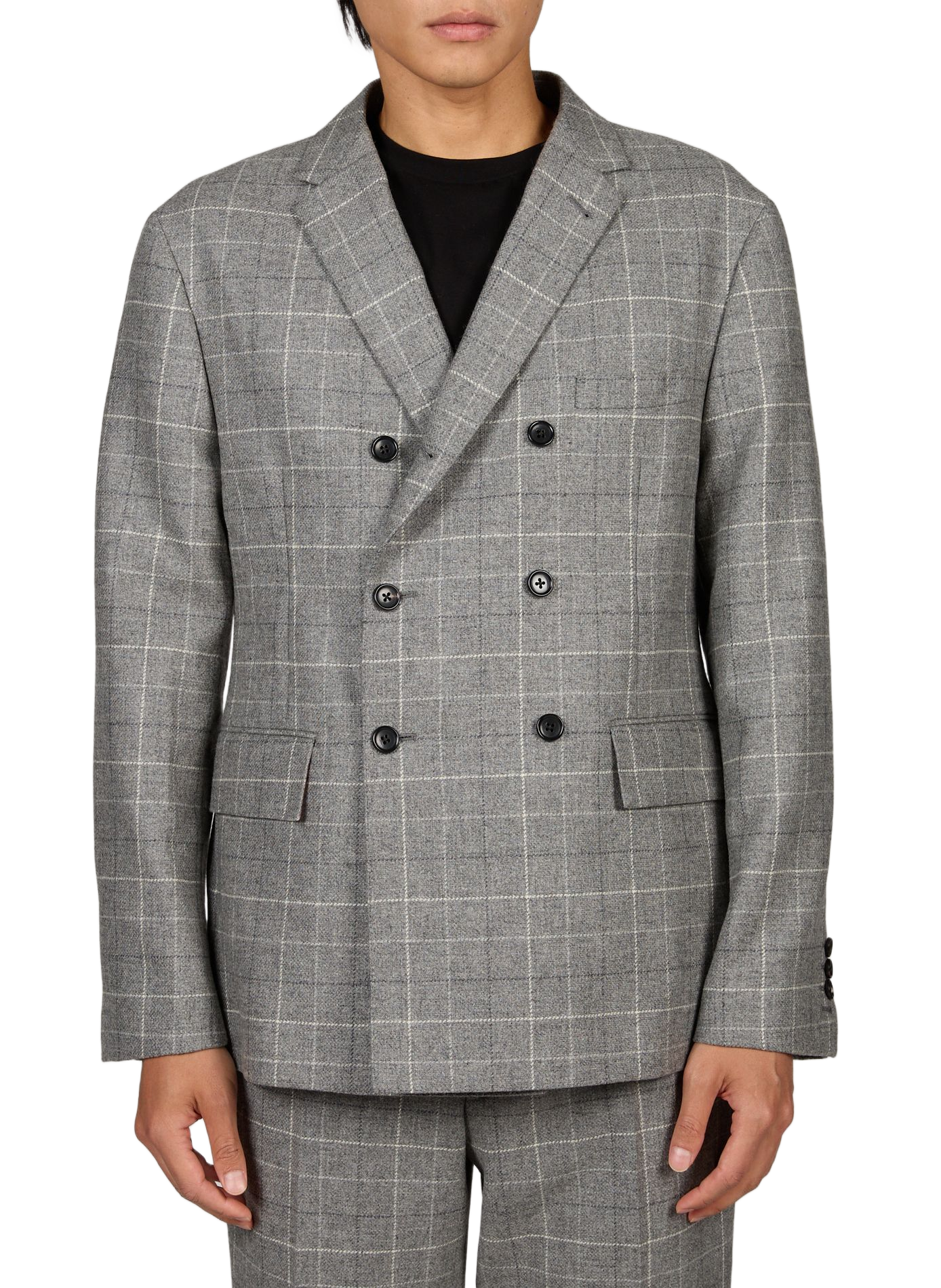 Weite Woll-Blazer THOM BROWNE Grau