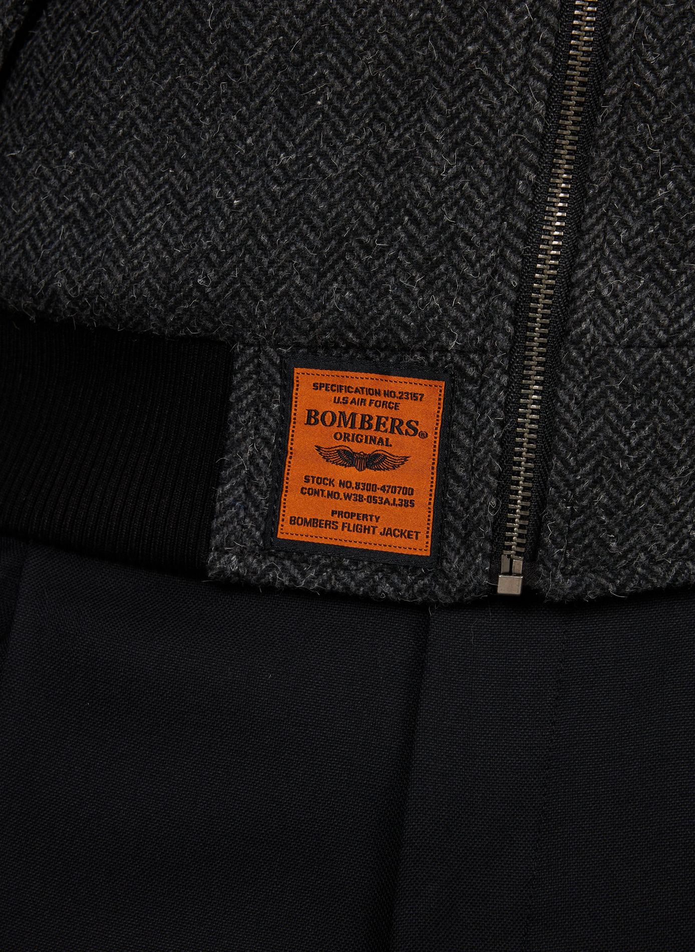 Blouson oversize en laine mélangée BOMBERS ORIGINAL Noir