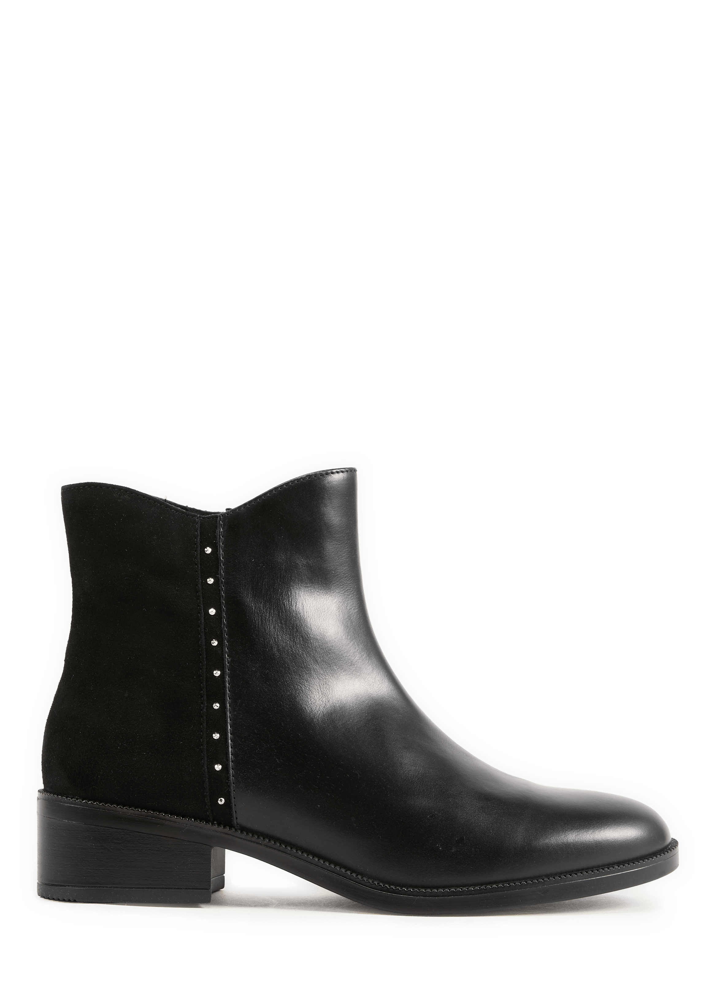 Two-tone leather ankle boots GEOX Black