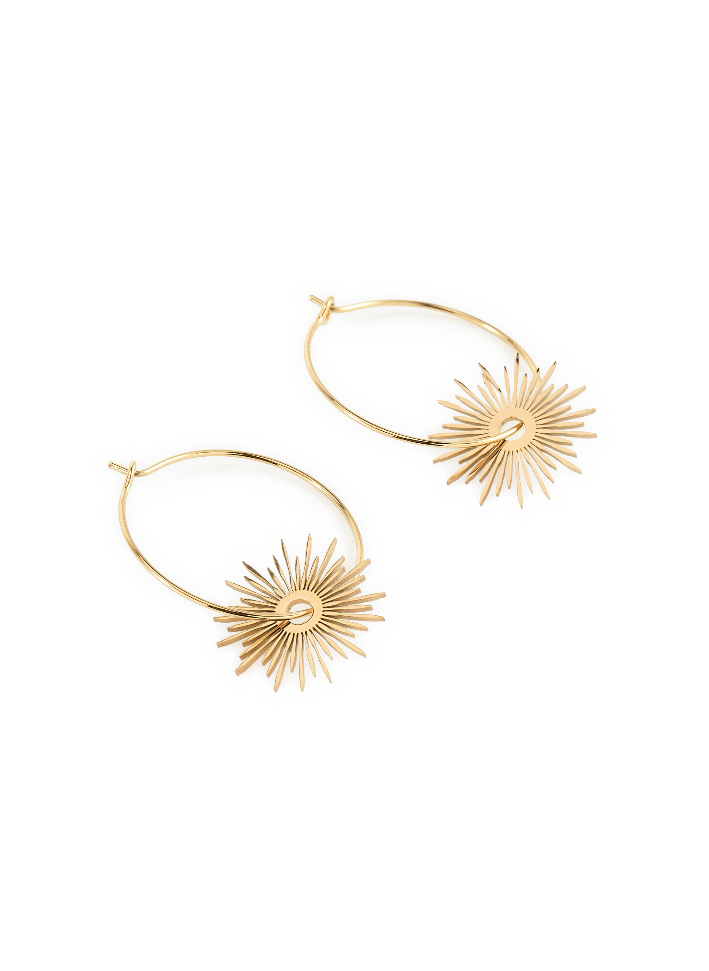 Sun earrings AU PRINTEMPS PARIS Golden