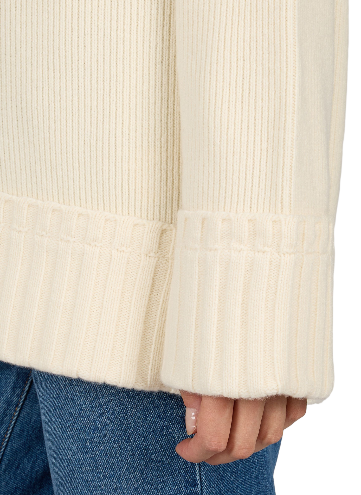 Pull ample col camionneur en laine mélangée VICTORIA BECKHAM Beige