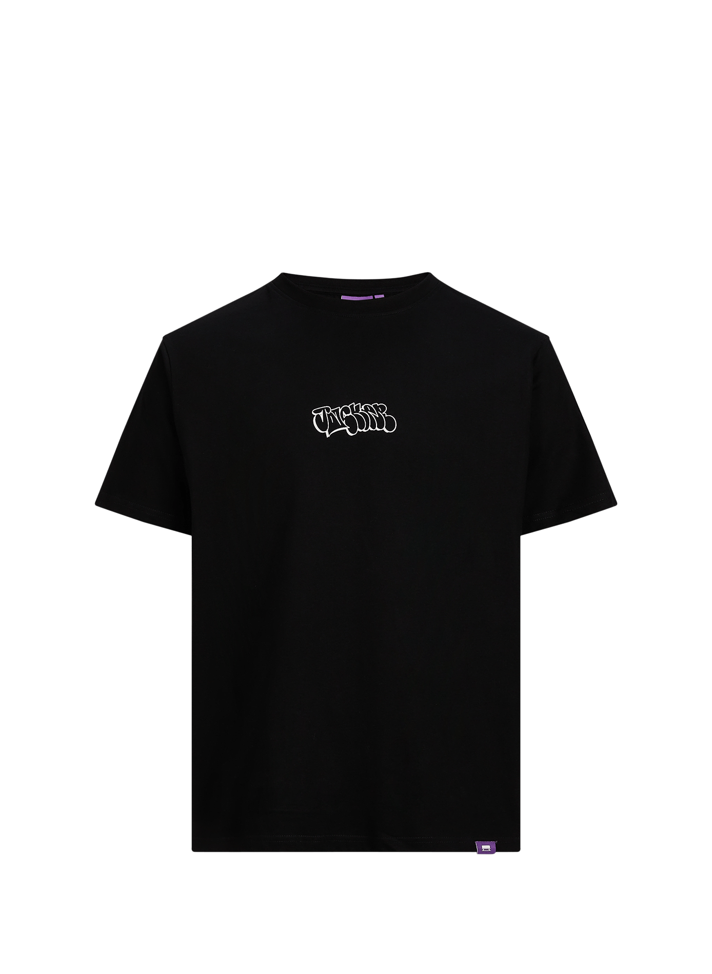 Recht T-shirt met zeefdruk in katoen JACKER. Zwart