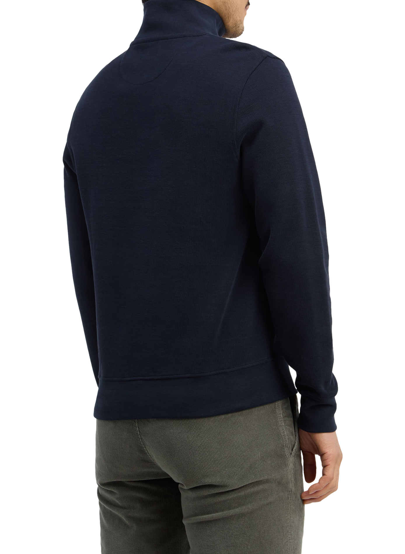Pull col camionneur en coton EDEN PARK Blauw