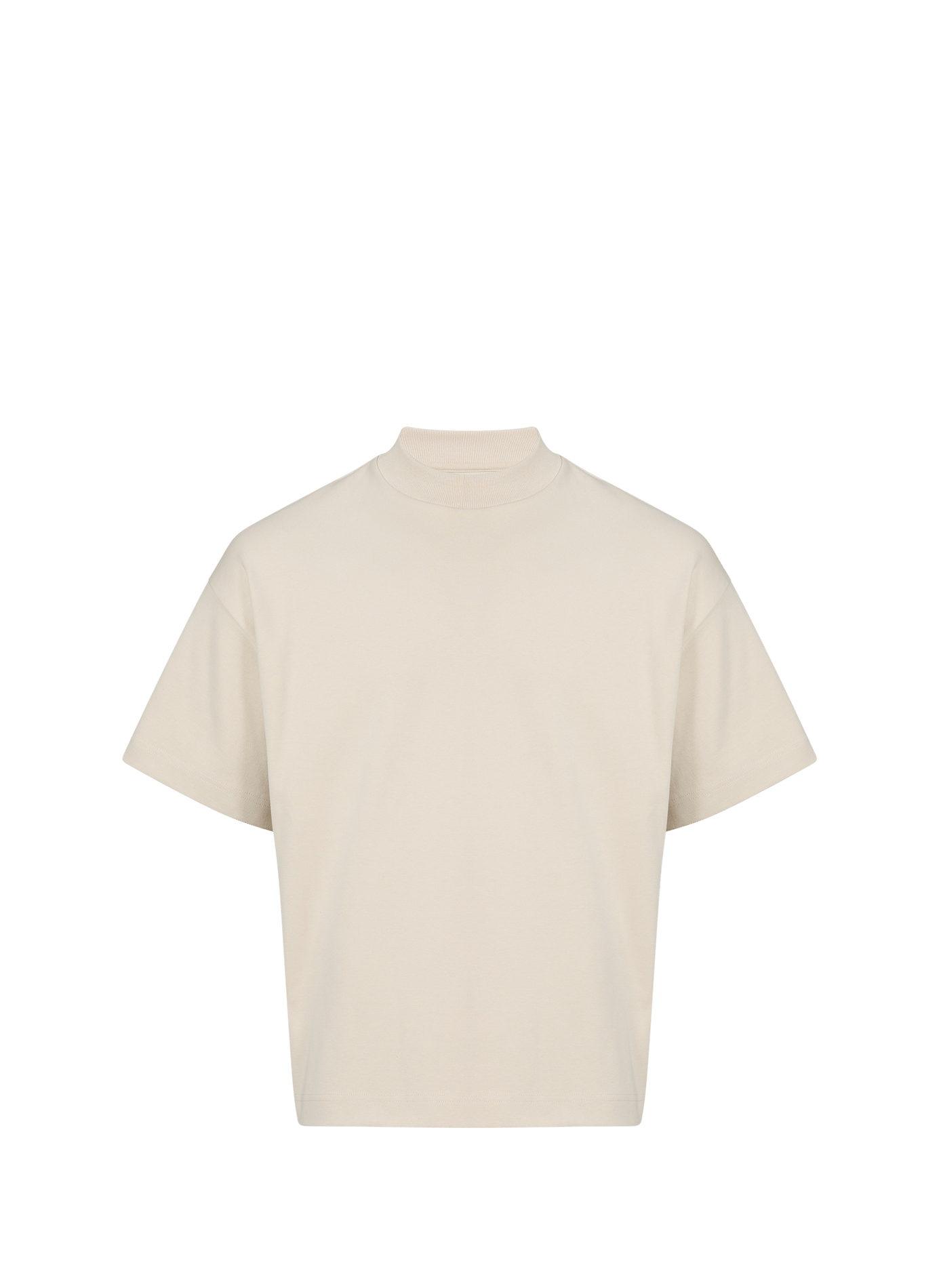 T-shirt Heavyweight ample col rond en coton SEVENTH Beige