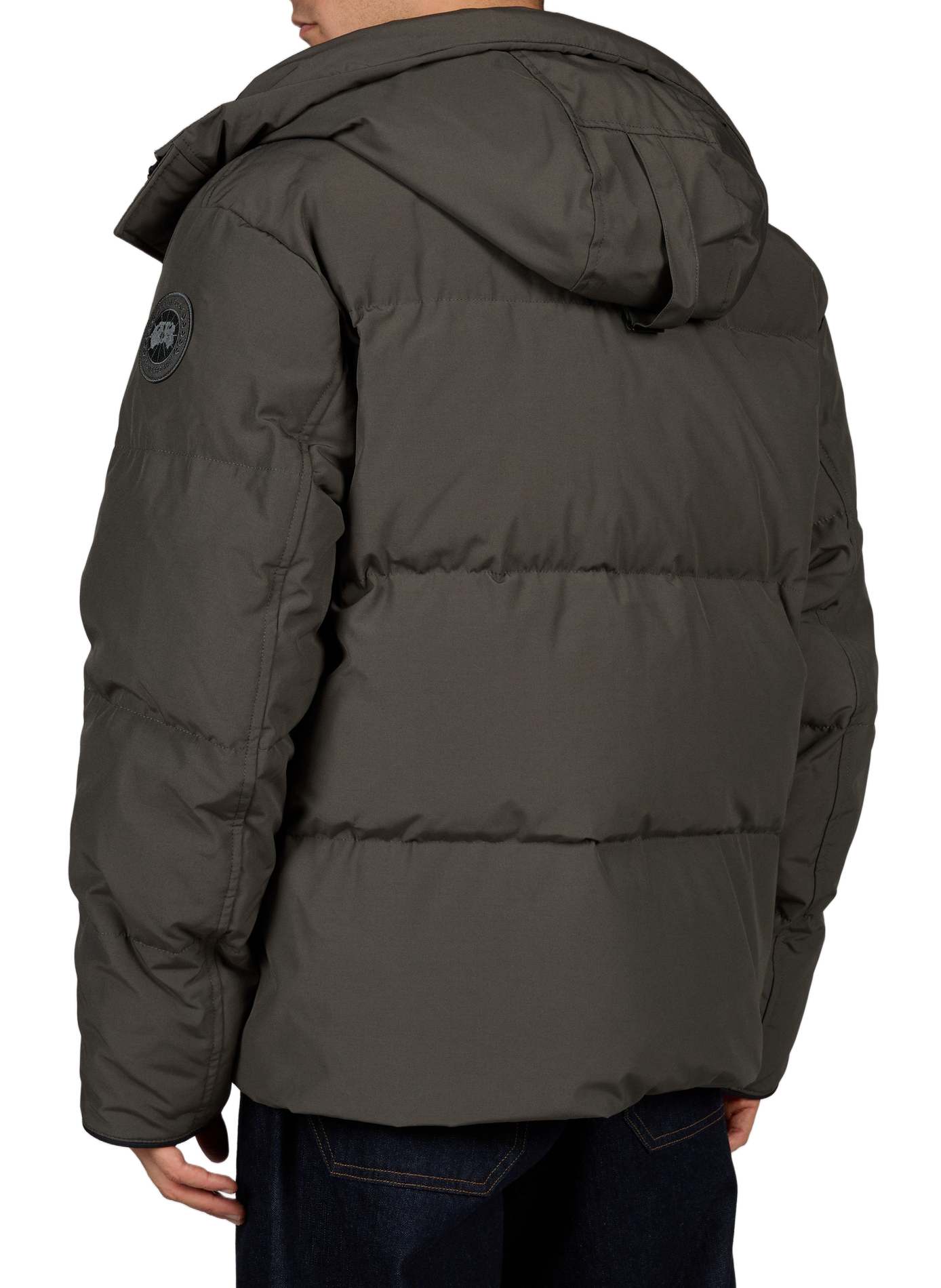 SEYMOUR plain hooded puffer jacket CANADA GOOSE Khaki