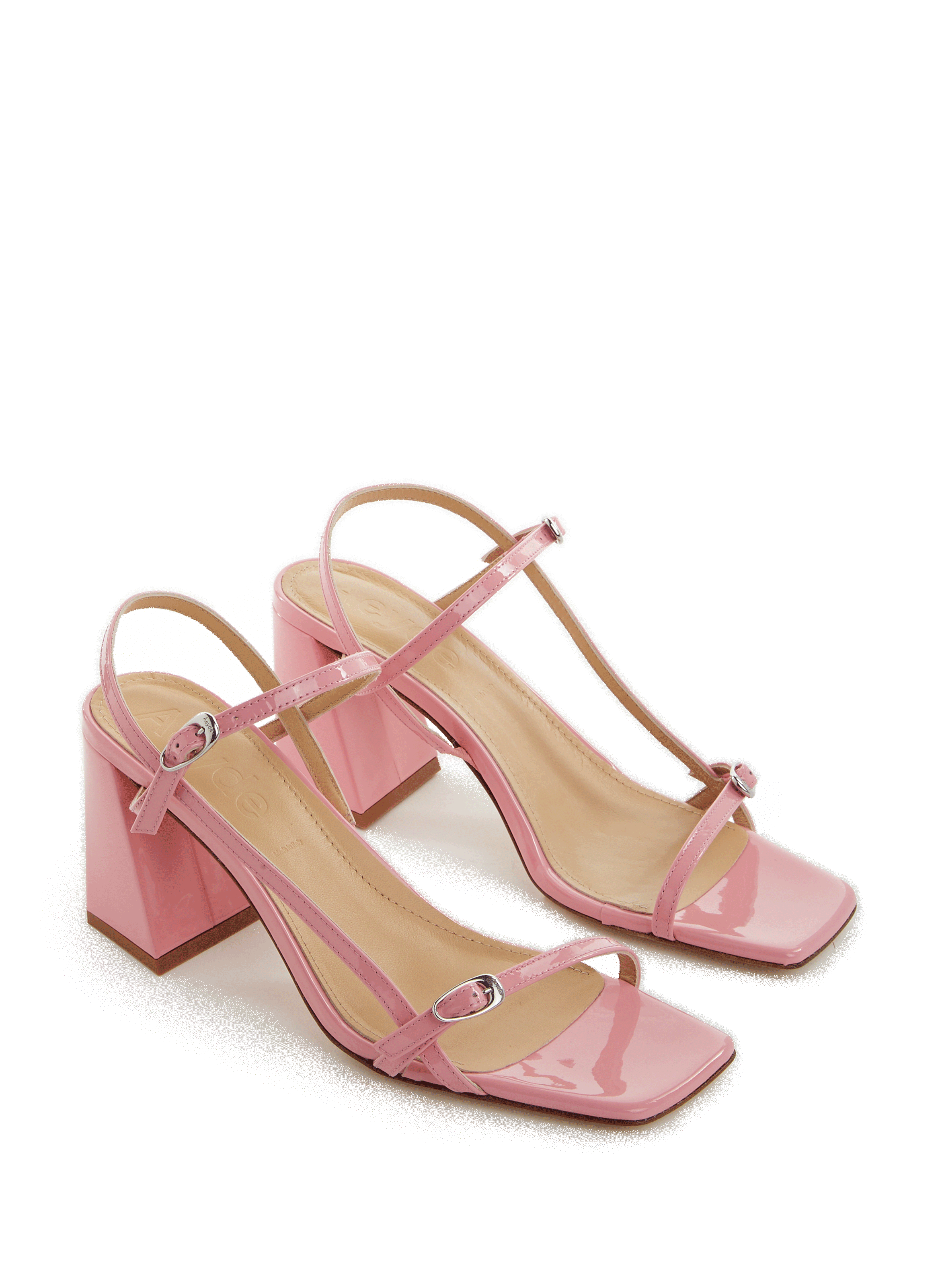 Hilda leather heeled sandals AEYDE Pink