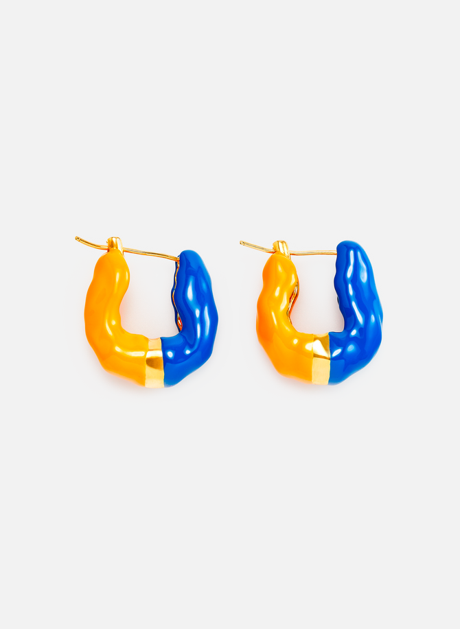 Wavy earrings in gold-plated brass JOANNA LAURA CONSTANTINE