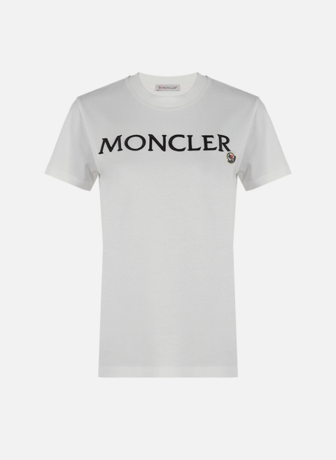 T-shirt logotypé en coton WhiteMONCLER 