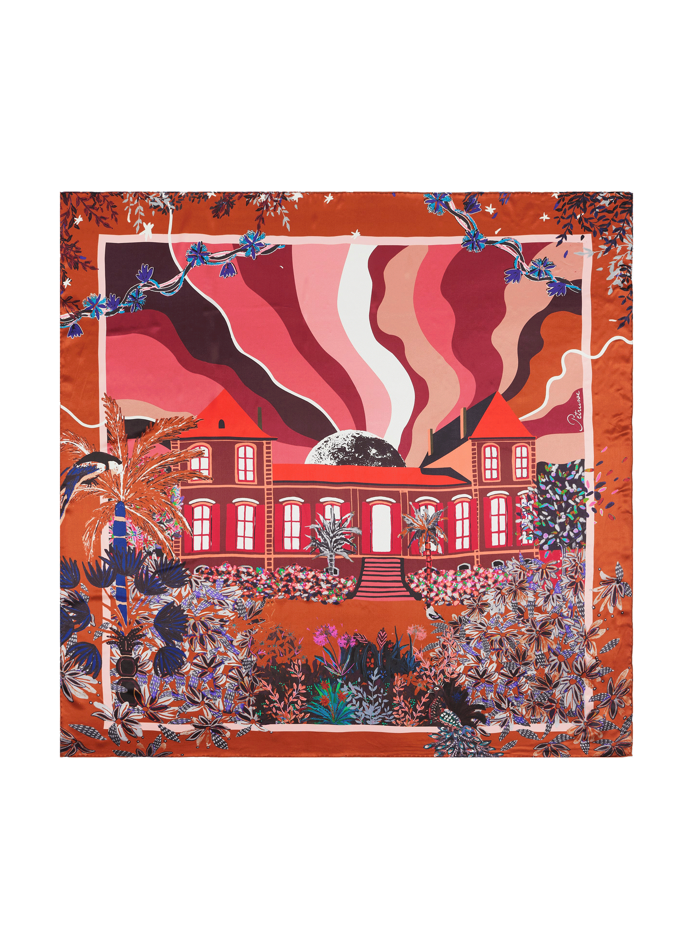 Carré de soie Fantasy Caramel