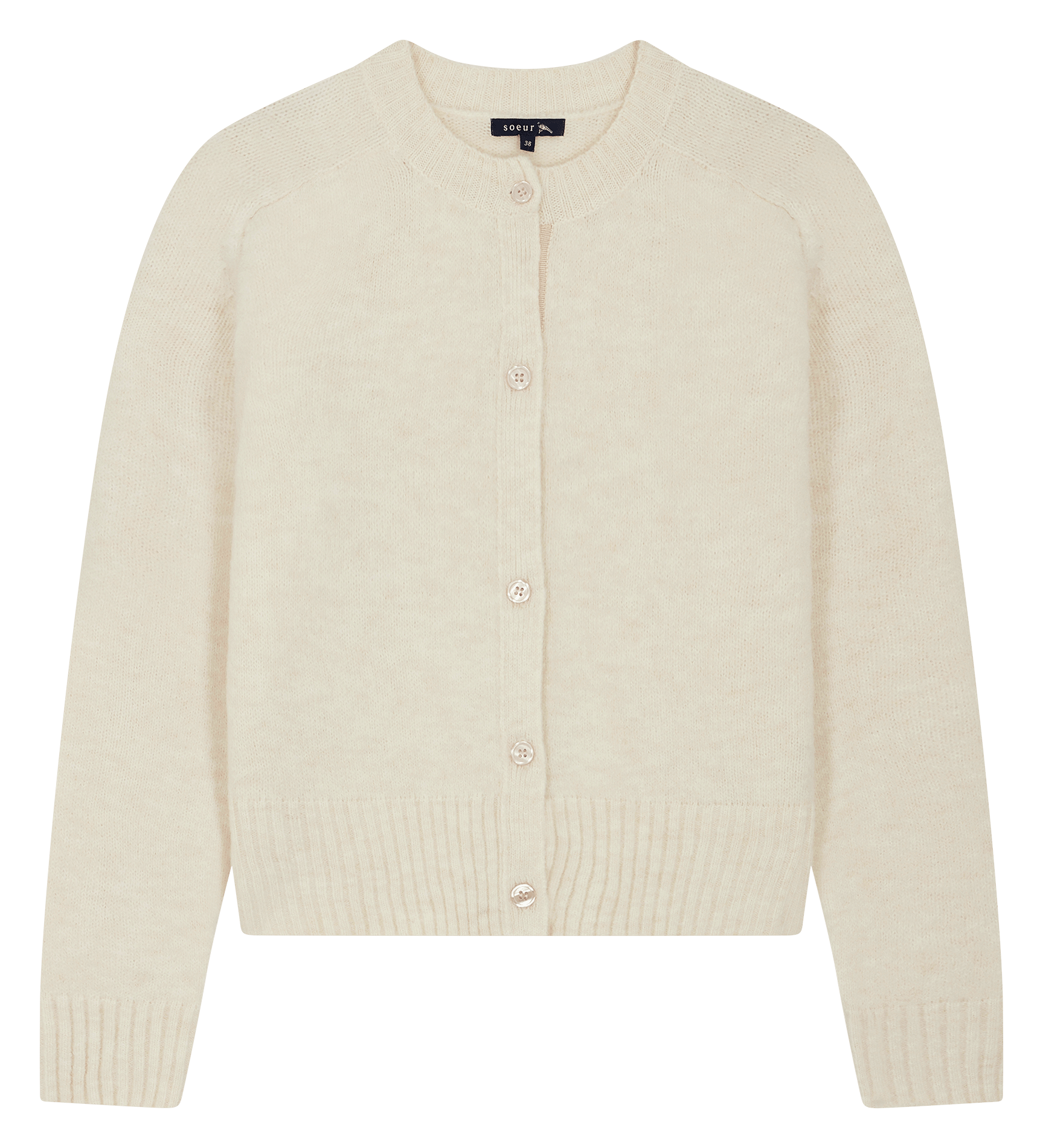 Gilet court boutonné lyne SOEUR Beige