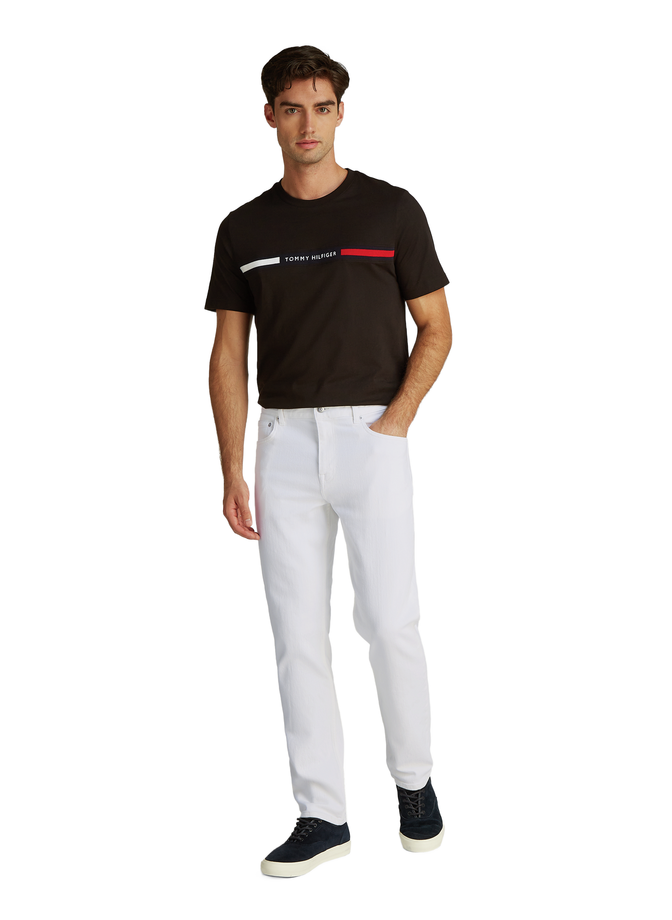 Solid straight-leg jeans TOMMY HILFIGER White