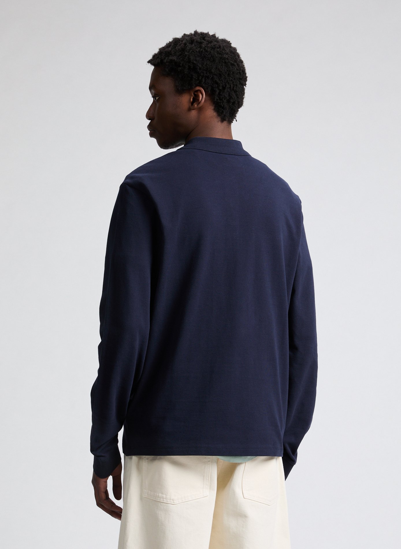 Long-sleeved cotton polo shirt NAPAPIJRI Blue