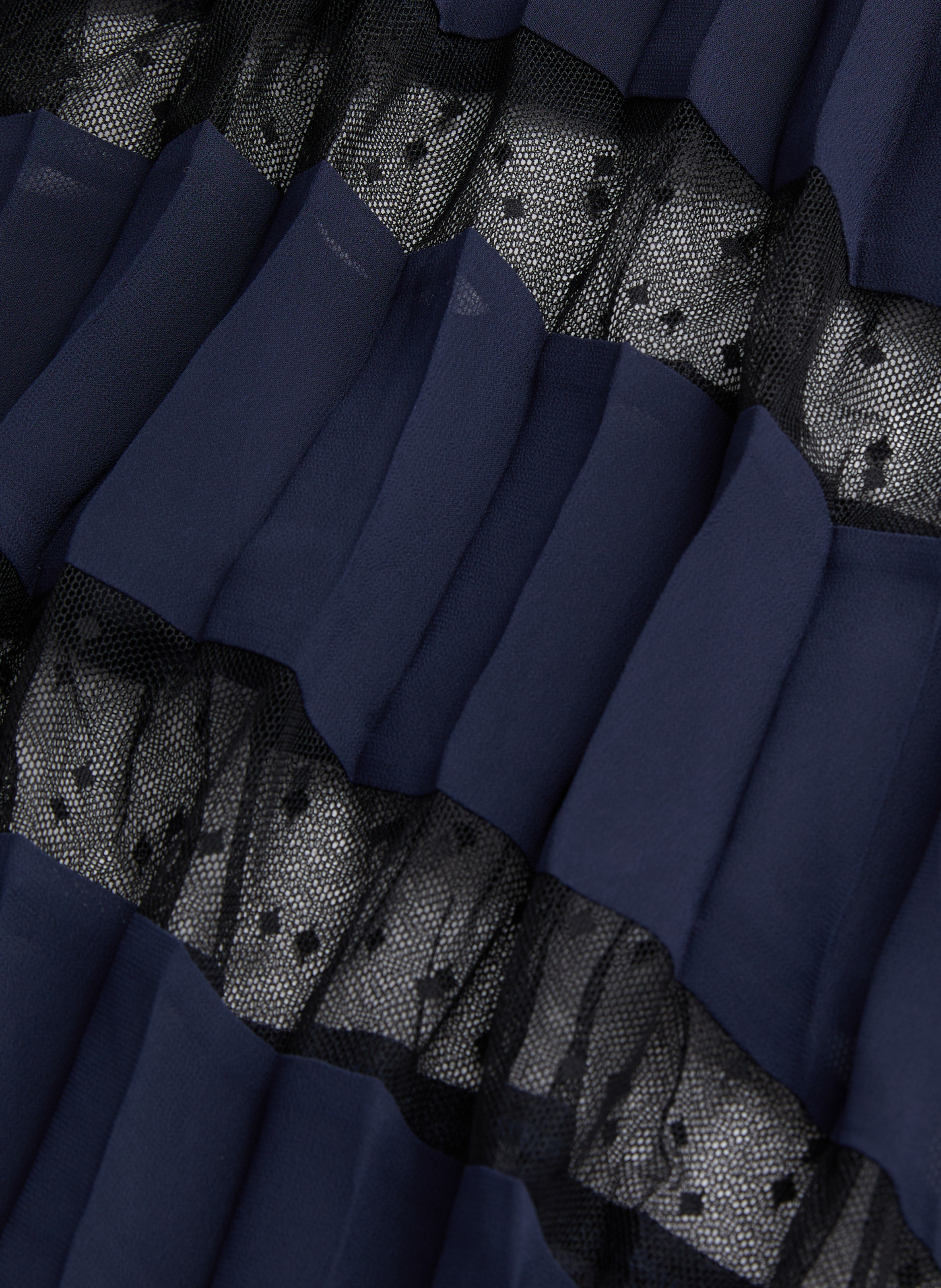 Robe longue plissée avec plumetis THE KOOPLES Bleu