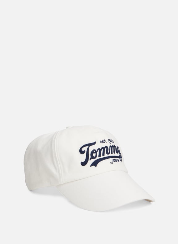 Casquette en coton à motif logo Blanc by TOMMY HILFIGER TOMMY HILFIGER Casquette en coton à motif logo Blanc