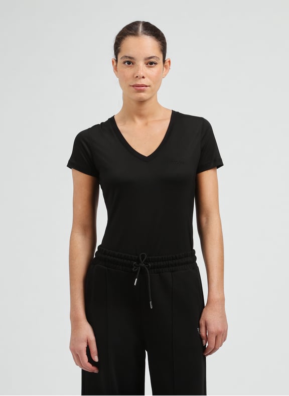 Slim V-neck T-shirt Black by GUESS GUESS Slim V-neck T-shirt Black