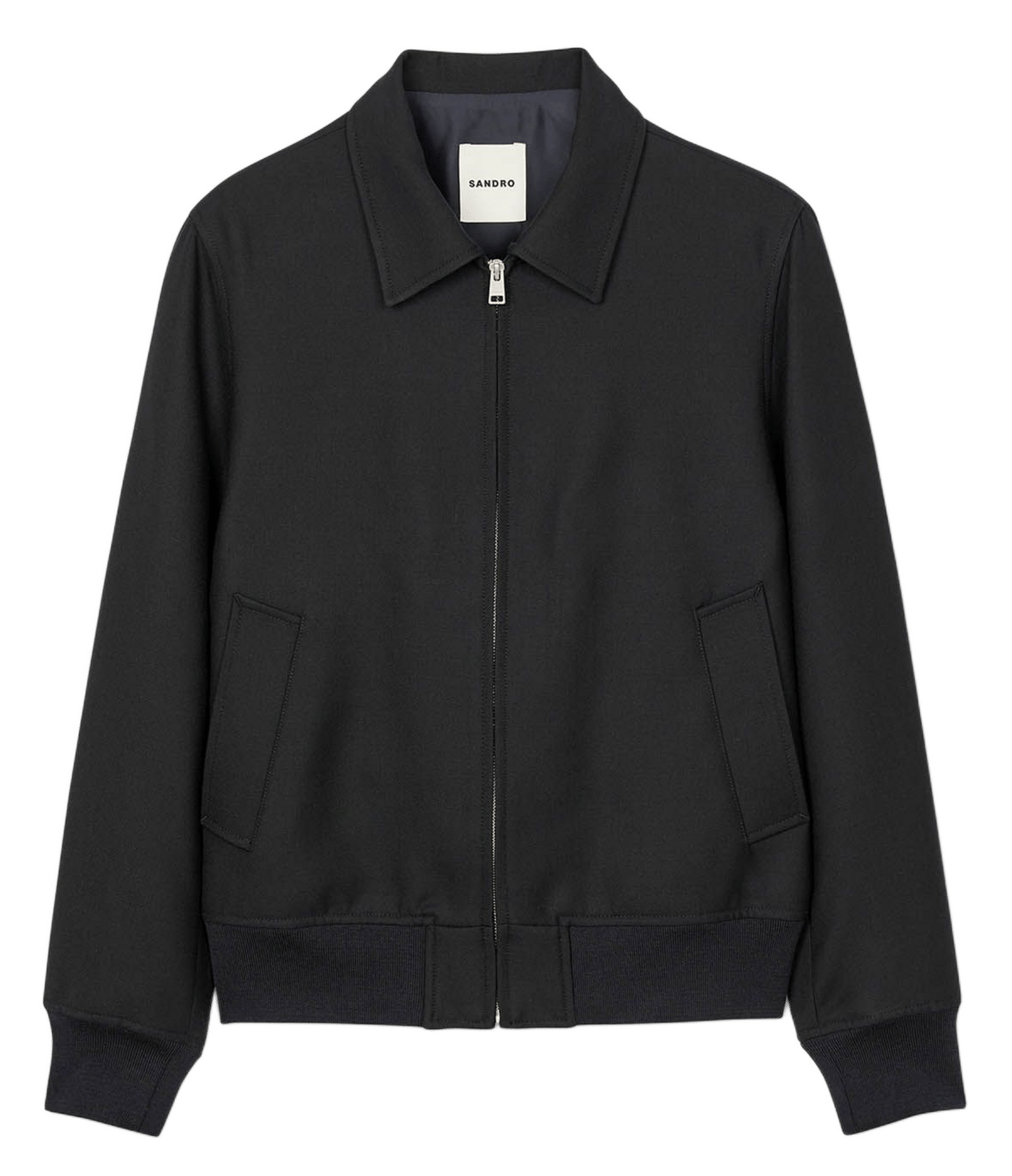 Veste droite col classique Bleu