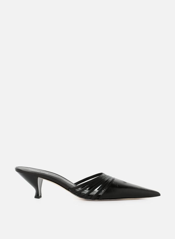 Mules à talon en cuir Noir by MICHAEL KORS MICHAEL KORS Mules à talon en cuir Noir