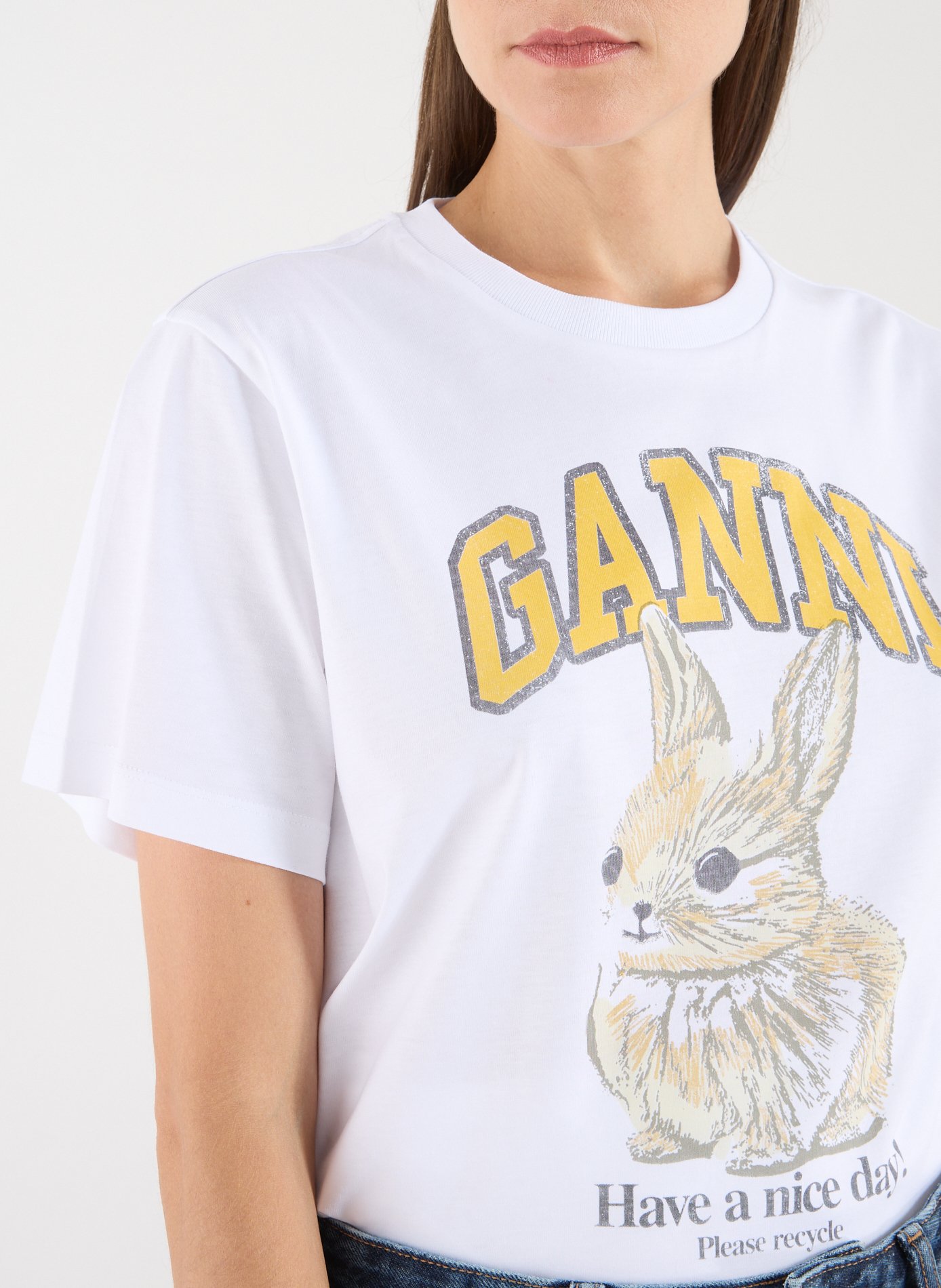 T-shirt à motif  Blanc