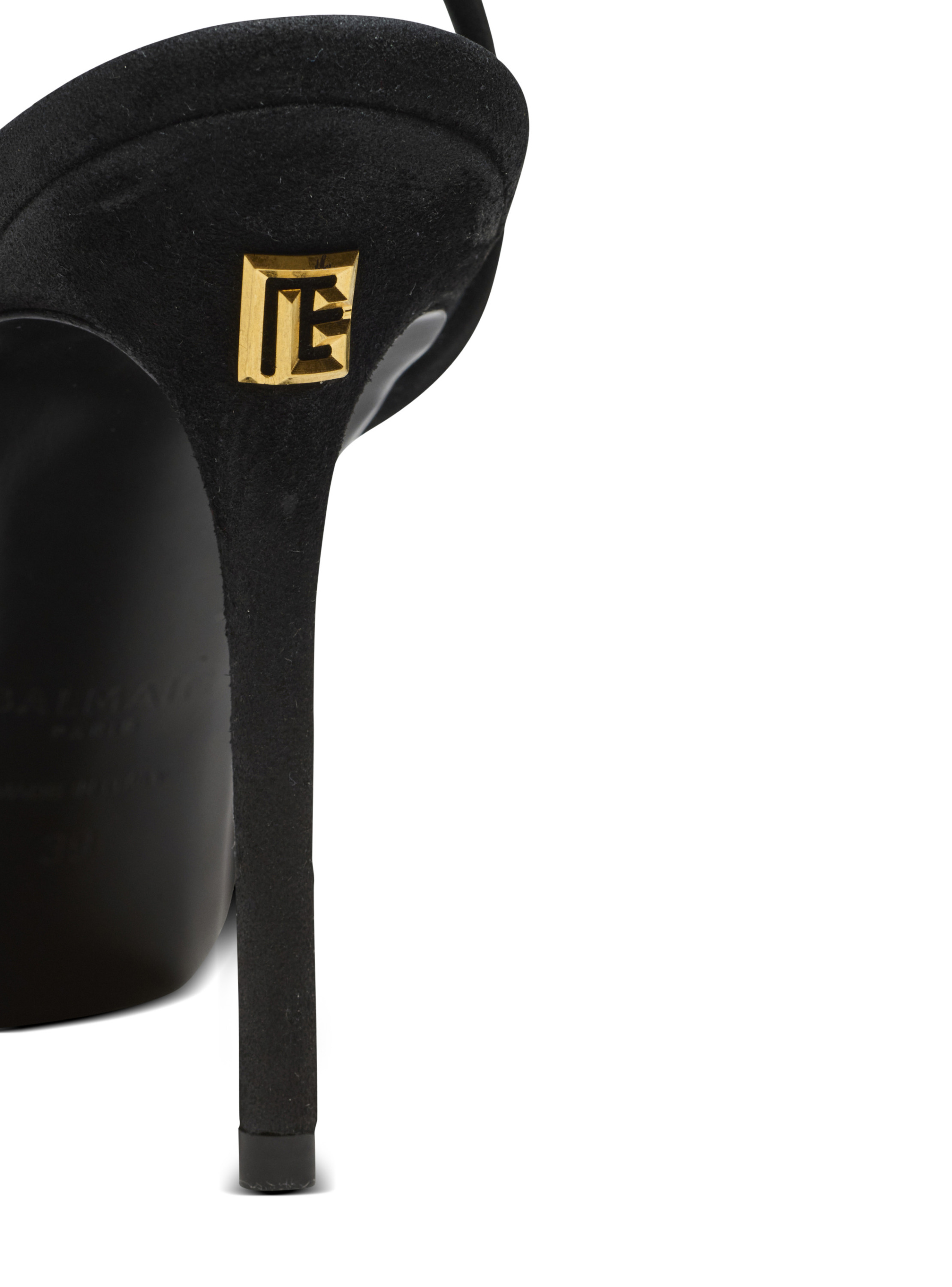 Sandales pb en cuir suédé BALMAIN Noir