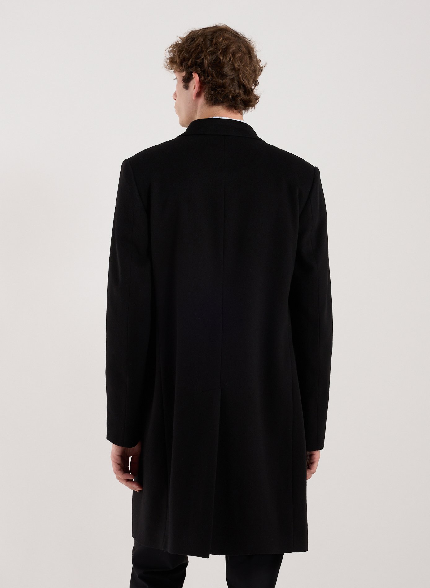 Straight cut coat in wool and cashmere blend PAUL SMITH Black