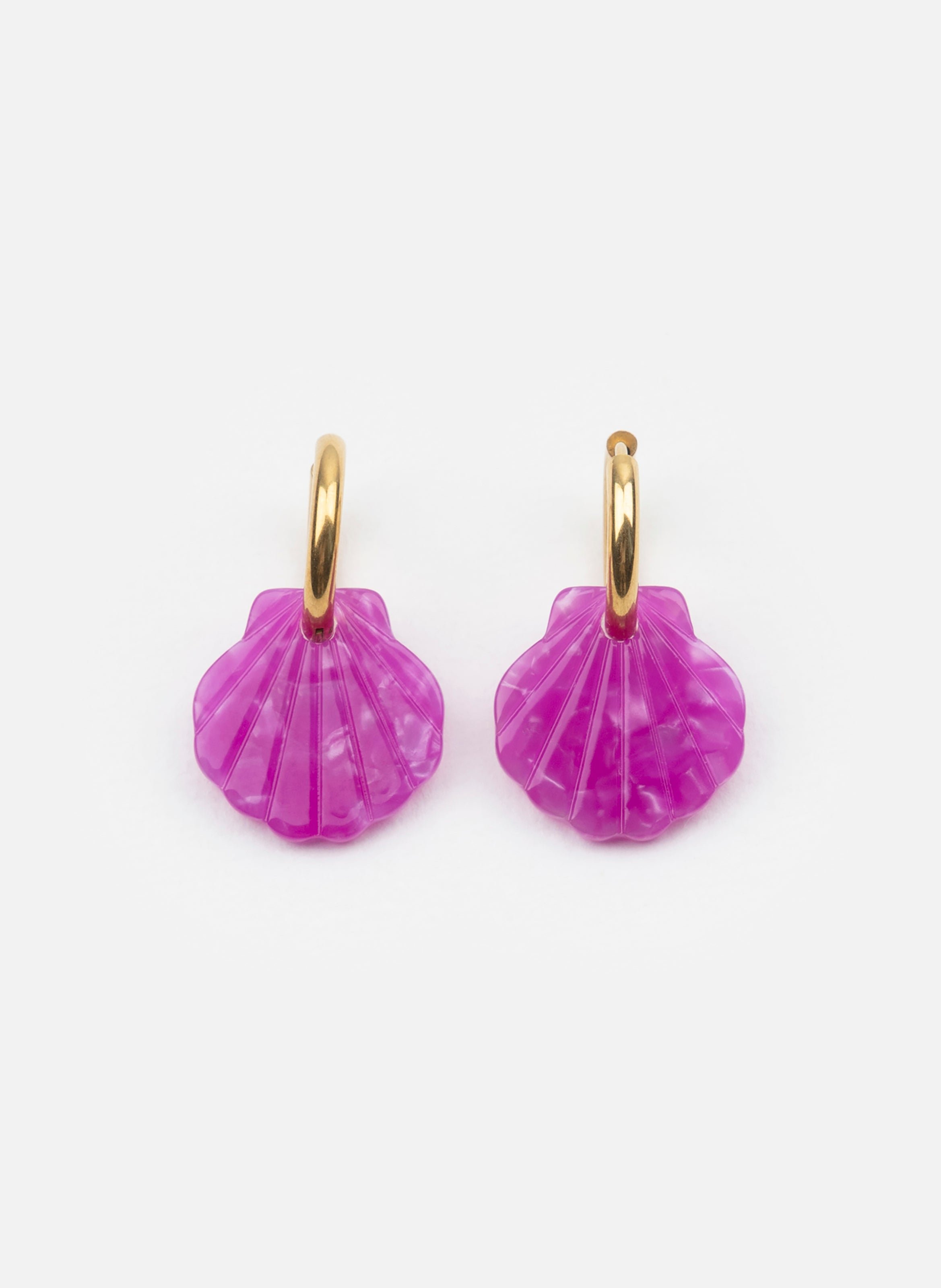 Boucles d'oreilles baby mermaid avec anneaux en acier inoxydable doré  Açai
