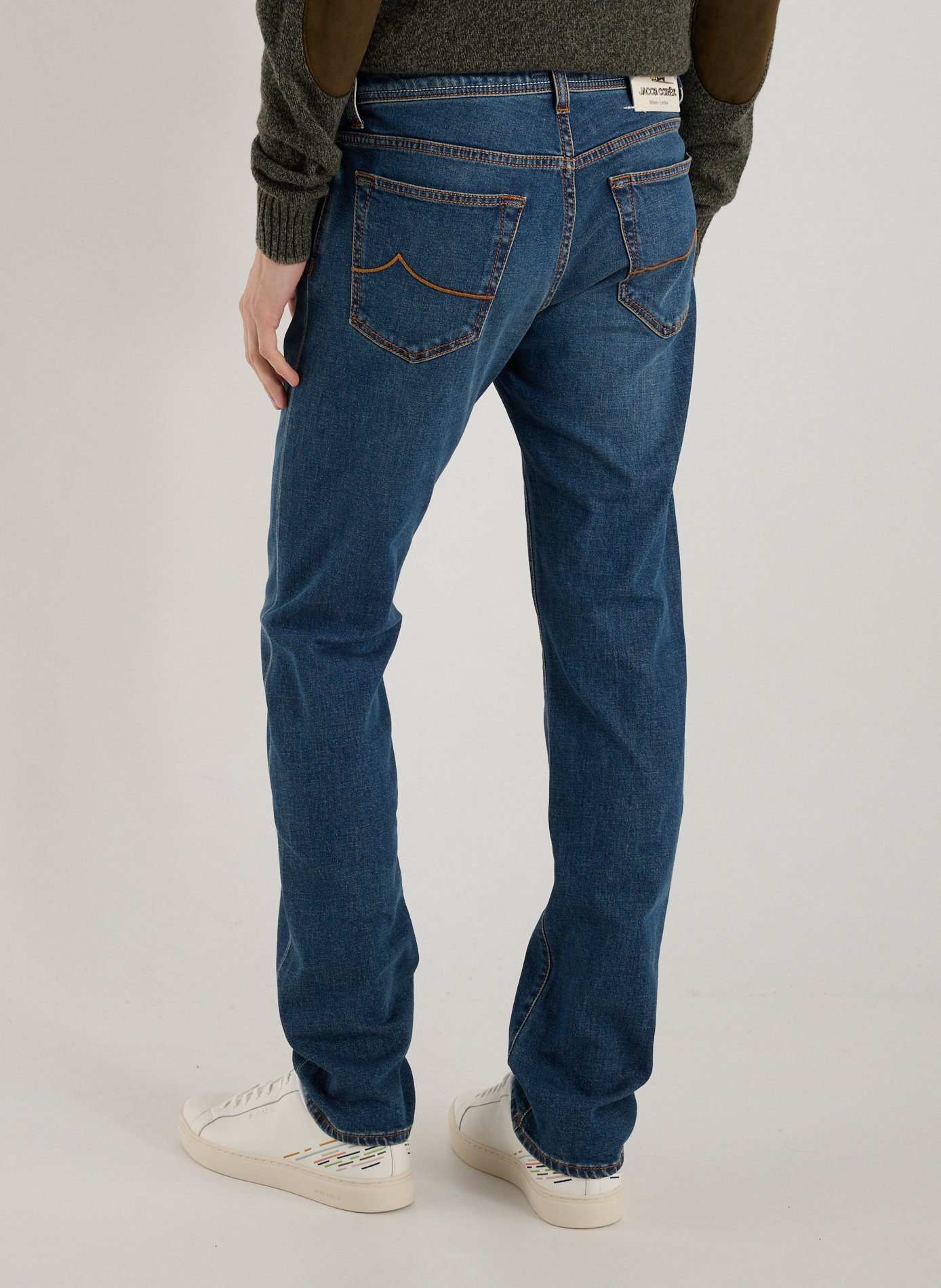 Jeans droit en coton mélangé JACOB COHEN Bleu