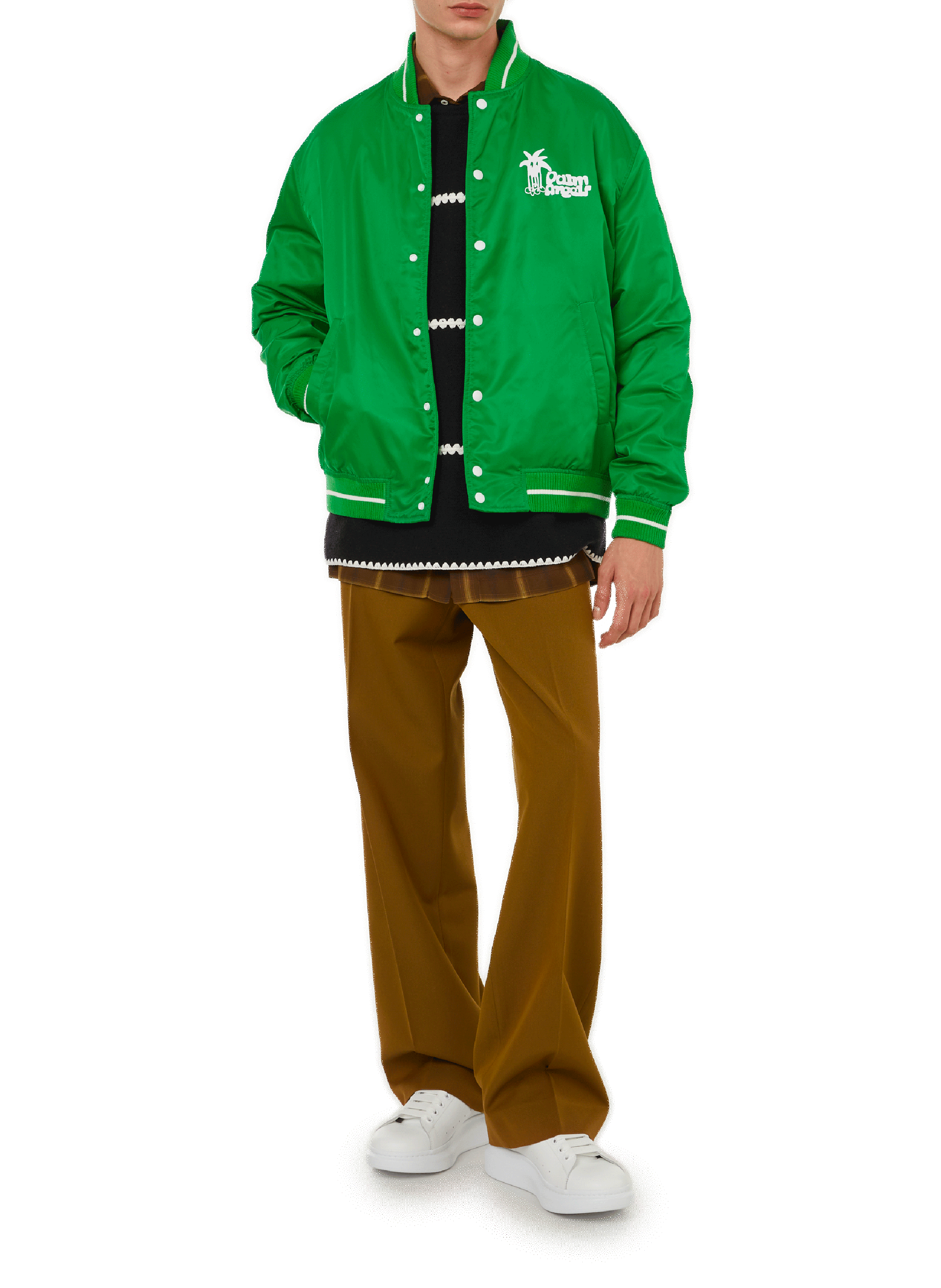 Douby bomber jacket  PALM ANGELS Green