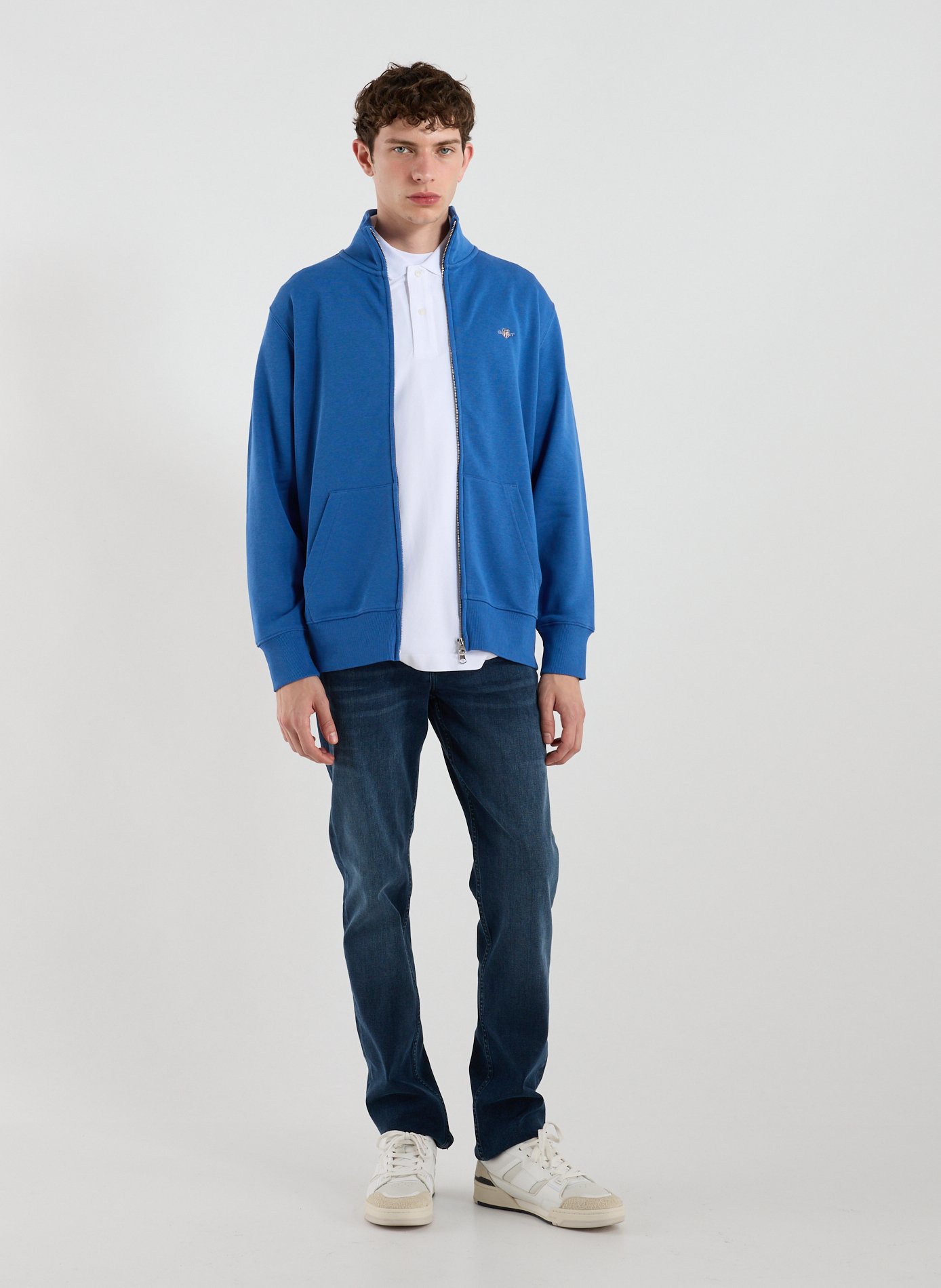 Cotton hoodie GANT Blue