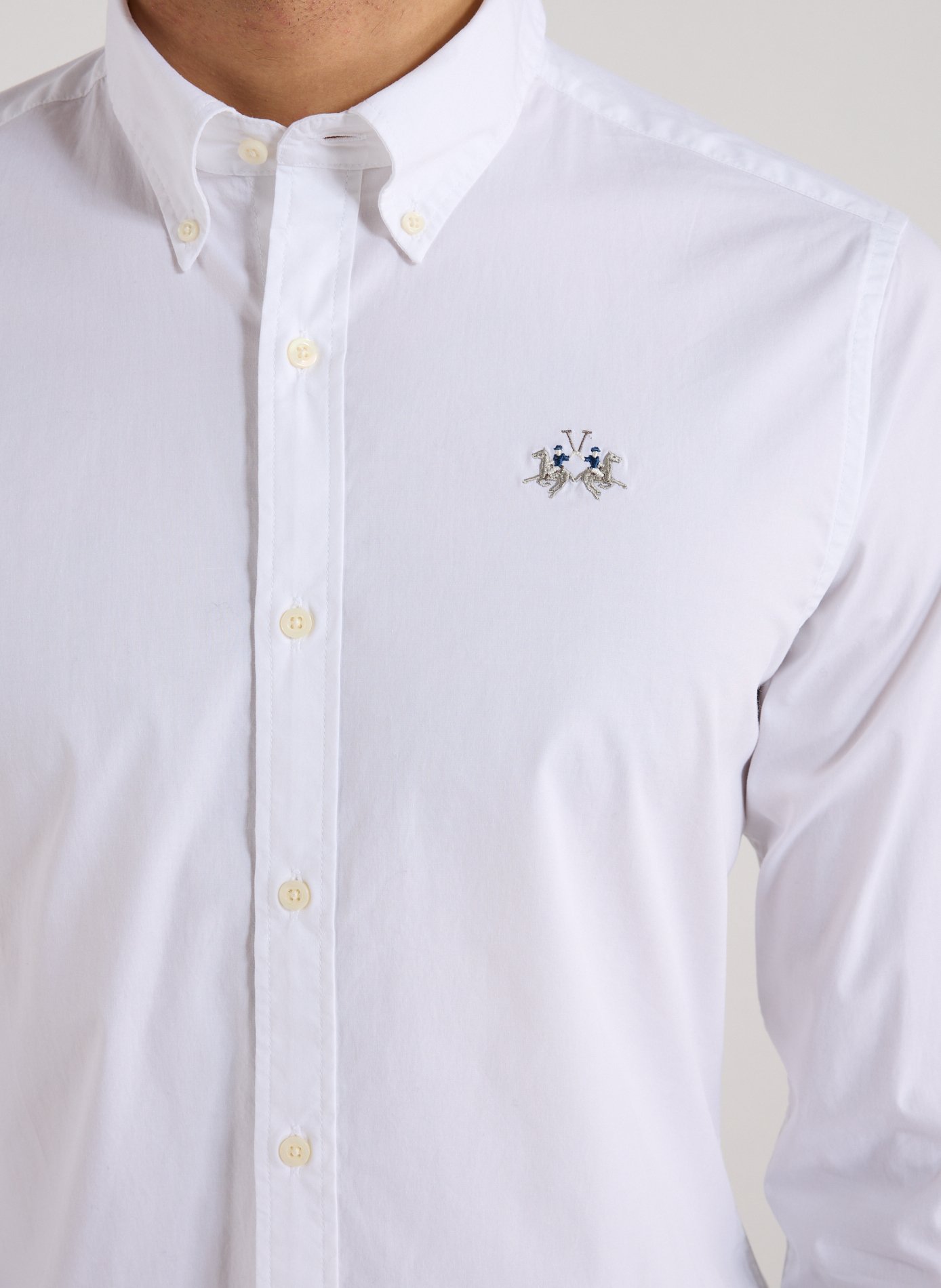 Chemise en coton slim LA MARTINA Blanc