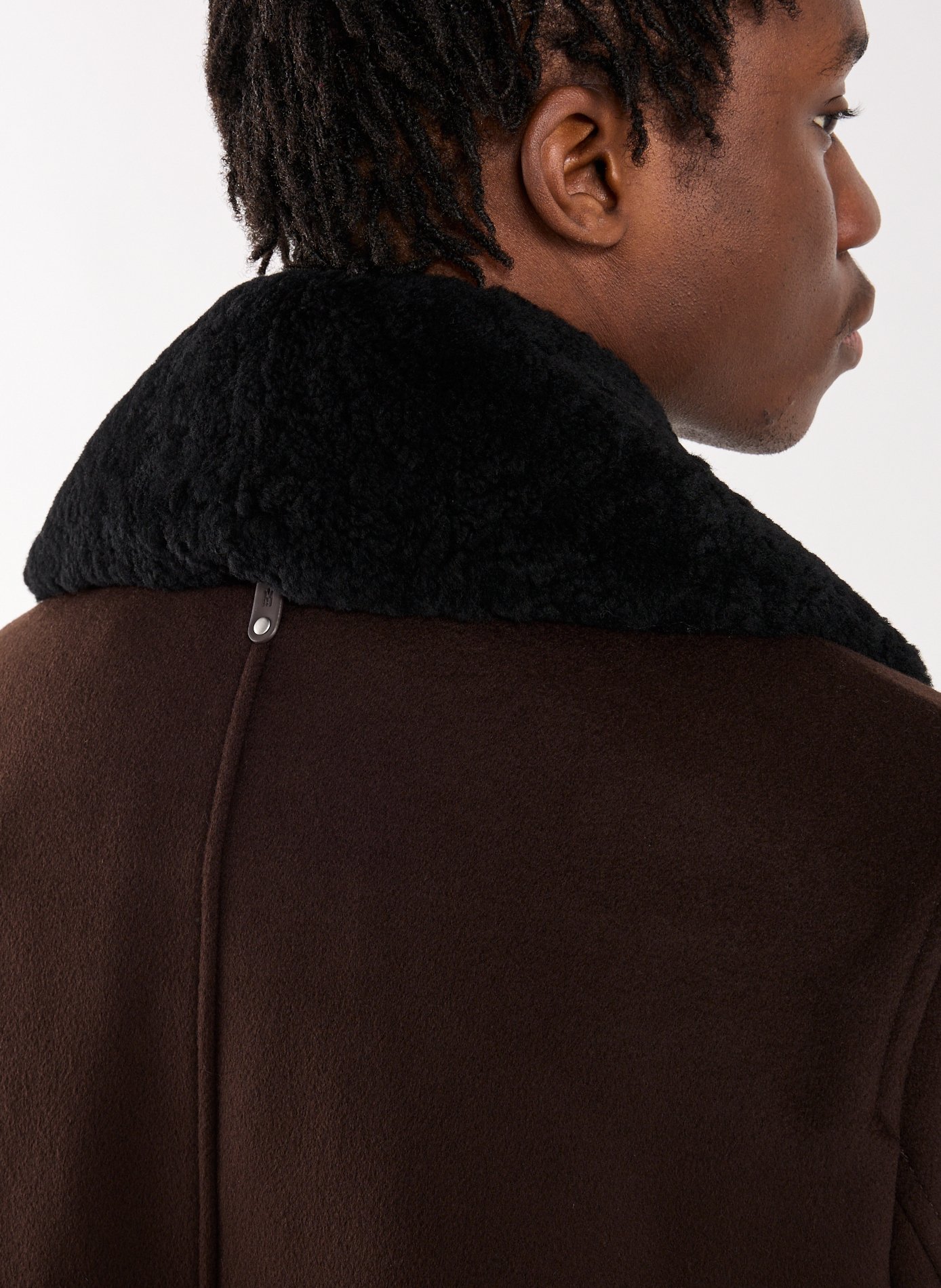 Manteau Cole en lainage à double boutonnage MACKAGE Marron