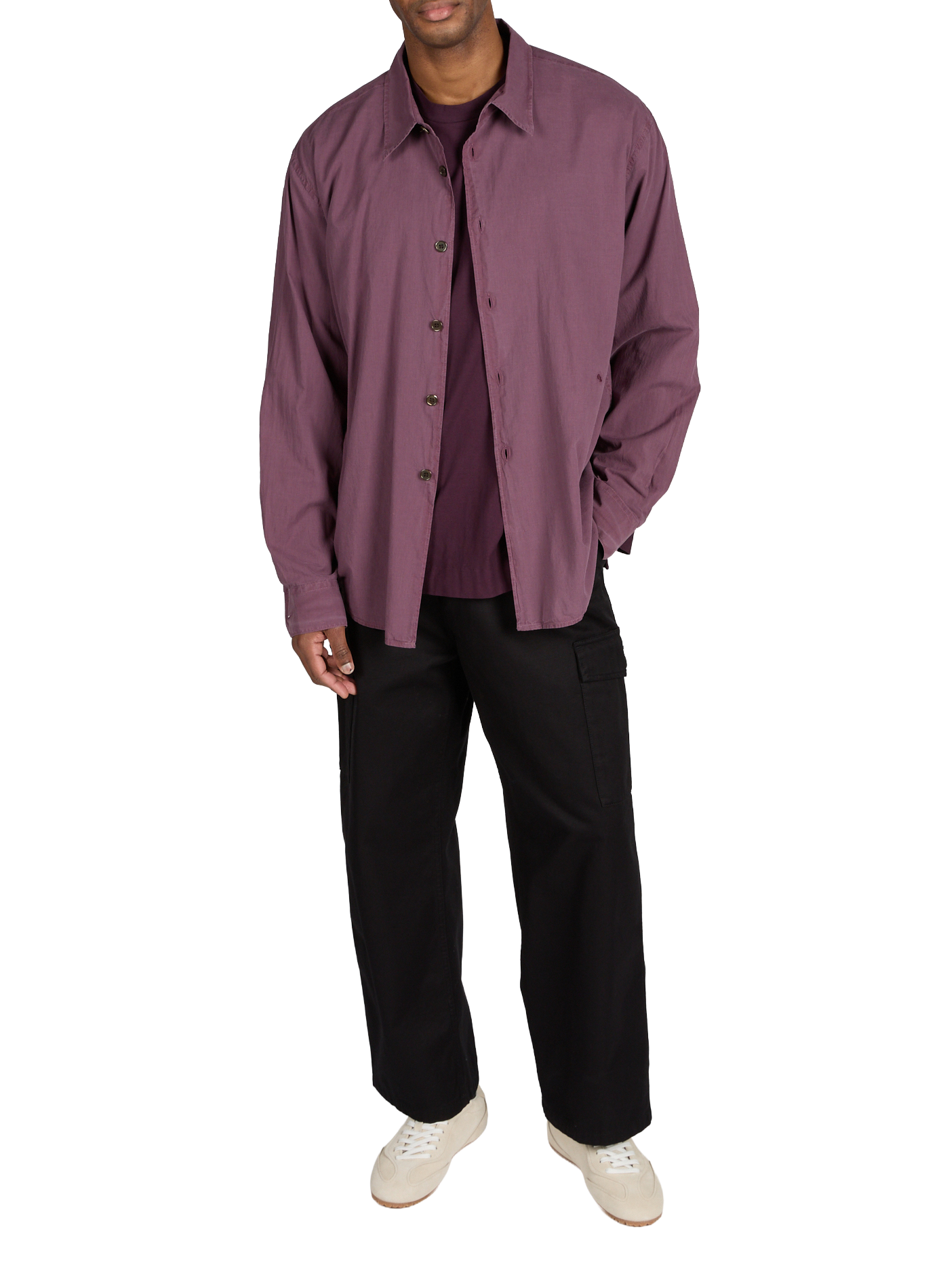 Chemise large col classique en coton OUR LEGACY Violet