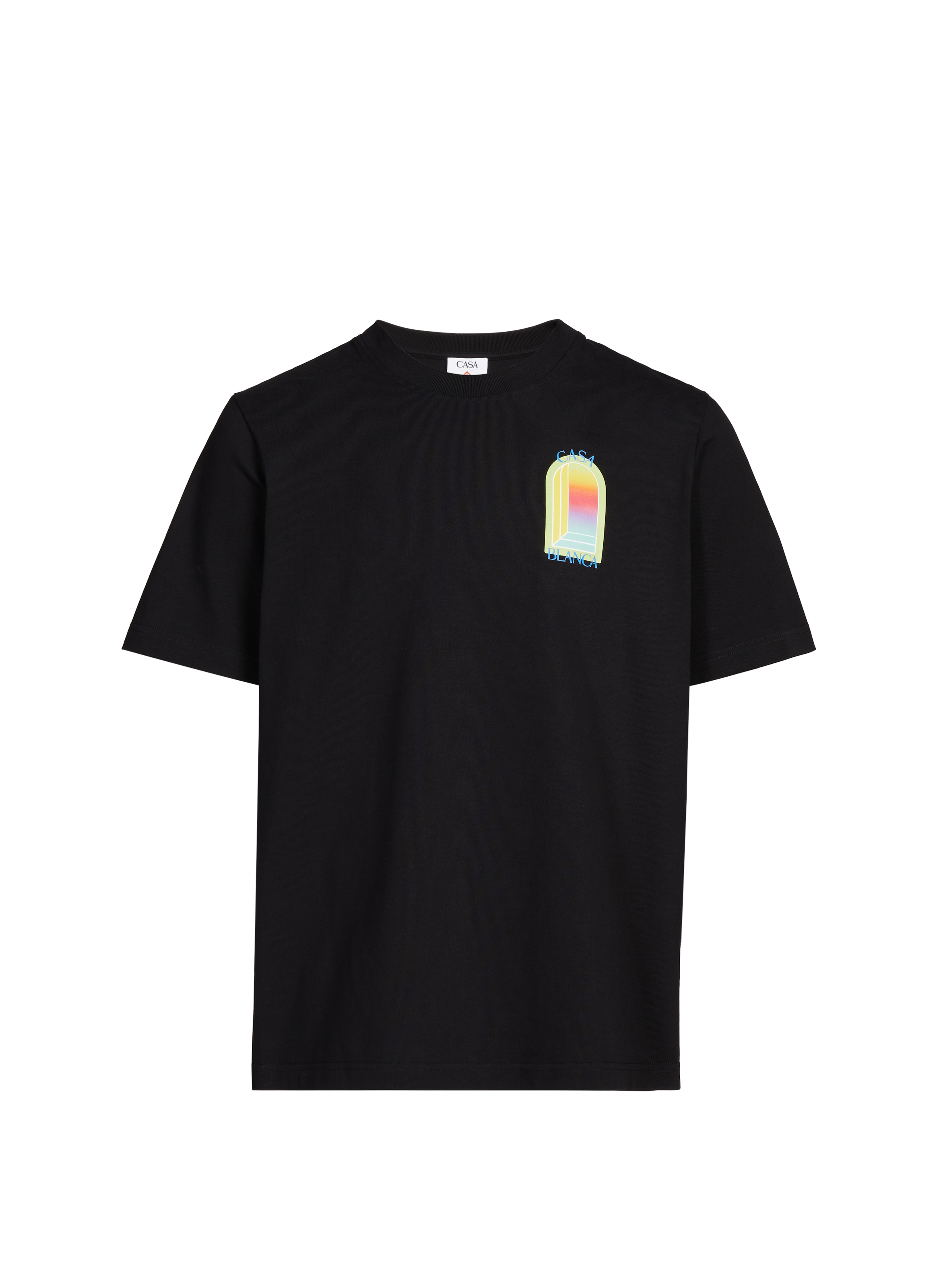 T-shirt imprimé à col rond en coton CASABLANCA PARIS Blanc