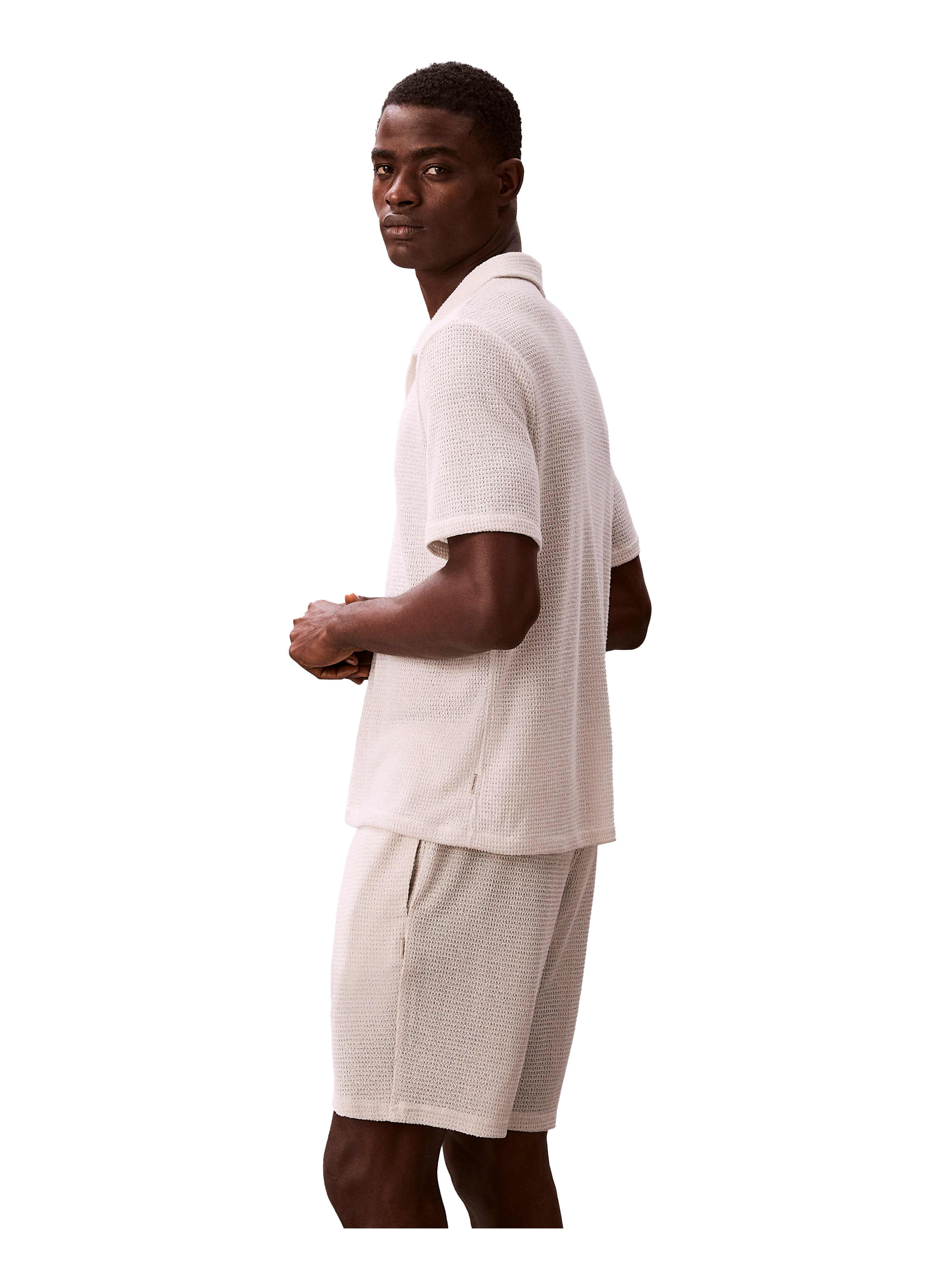 Bermuda droit texturé CALVIN KLEIN Beige