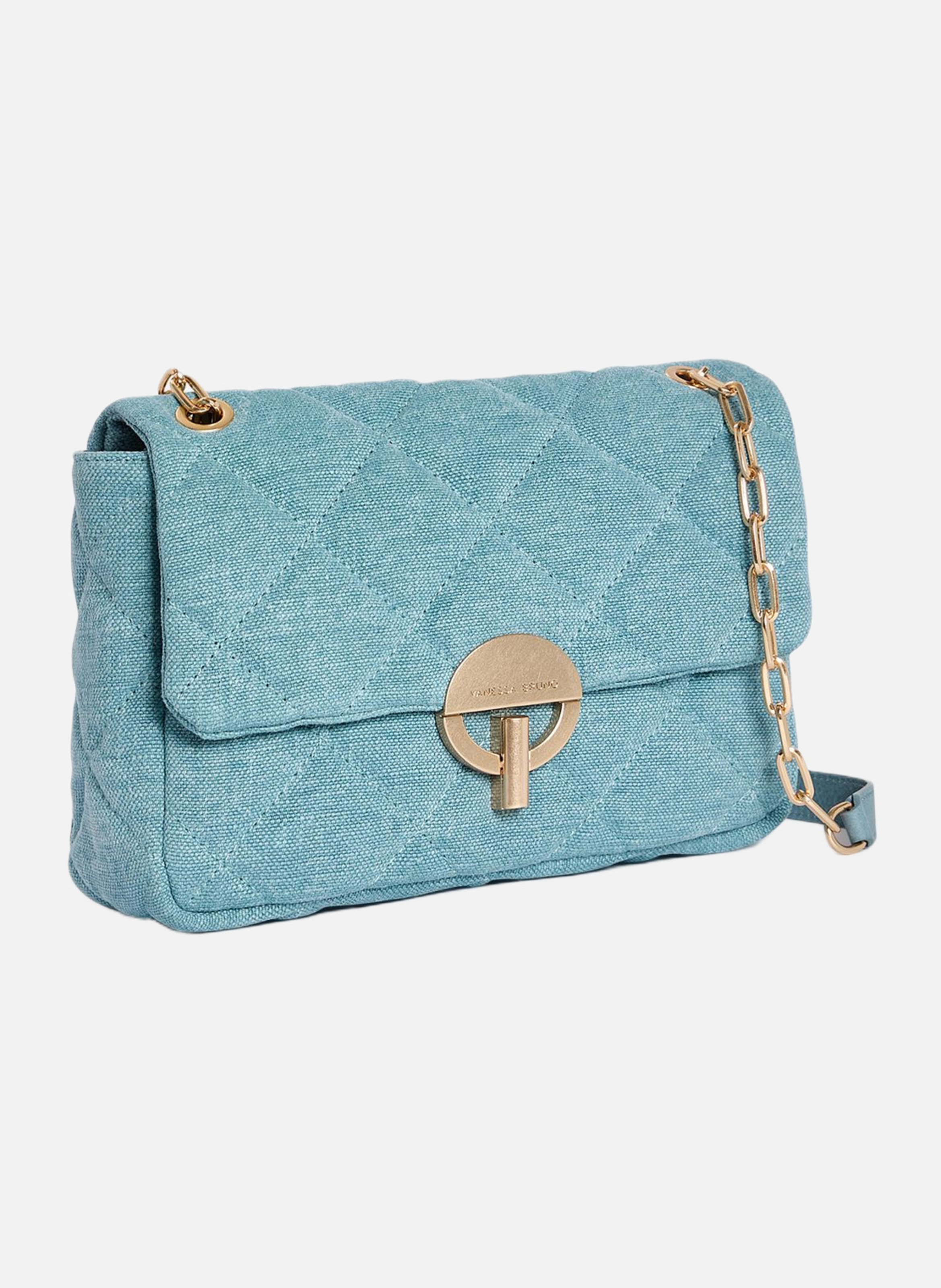 Grand sac moon en lin VANESSA BRUNO Bleu