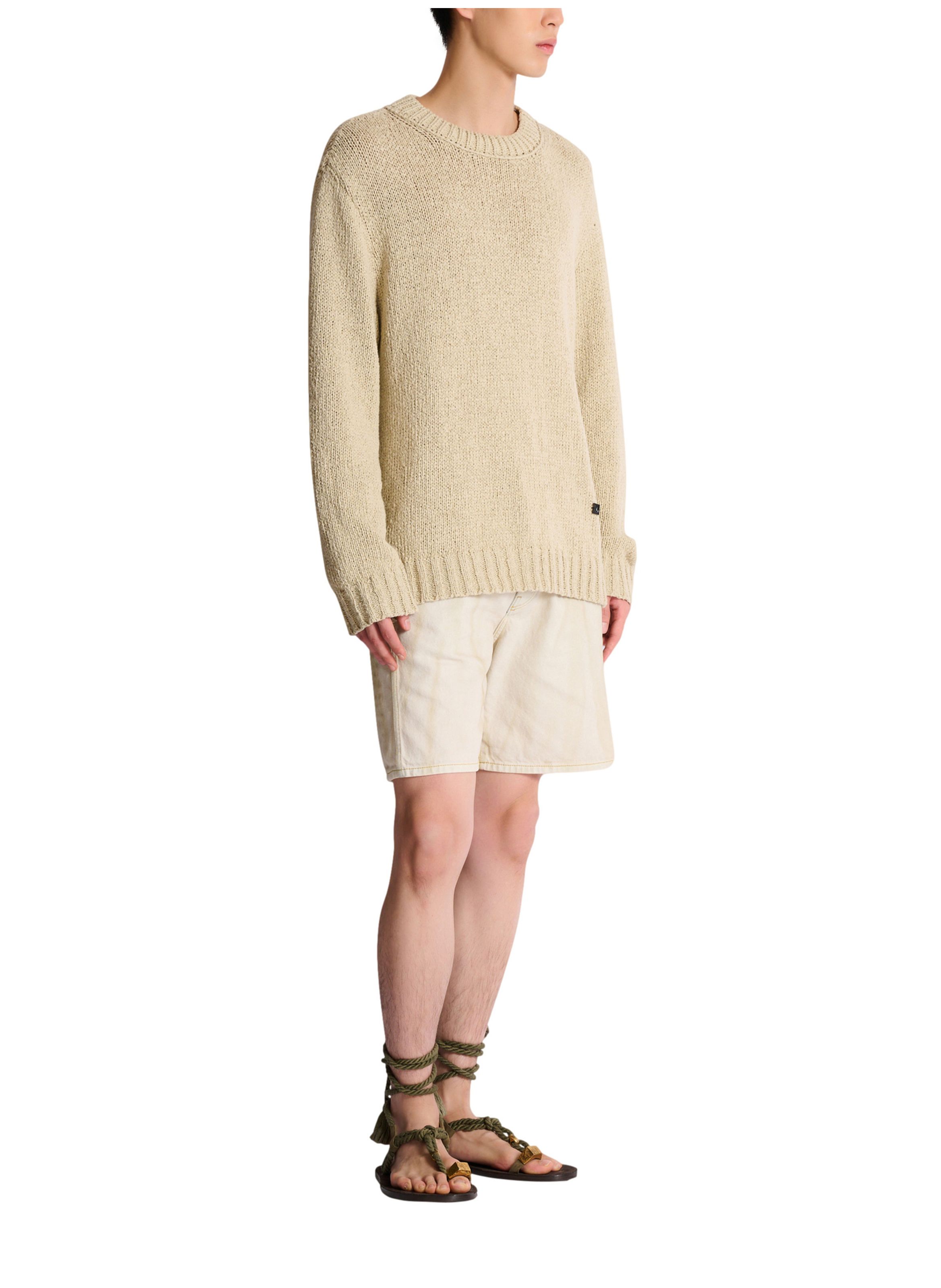 Pull en coton léger BALMAIN Beige