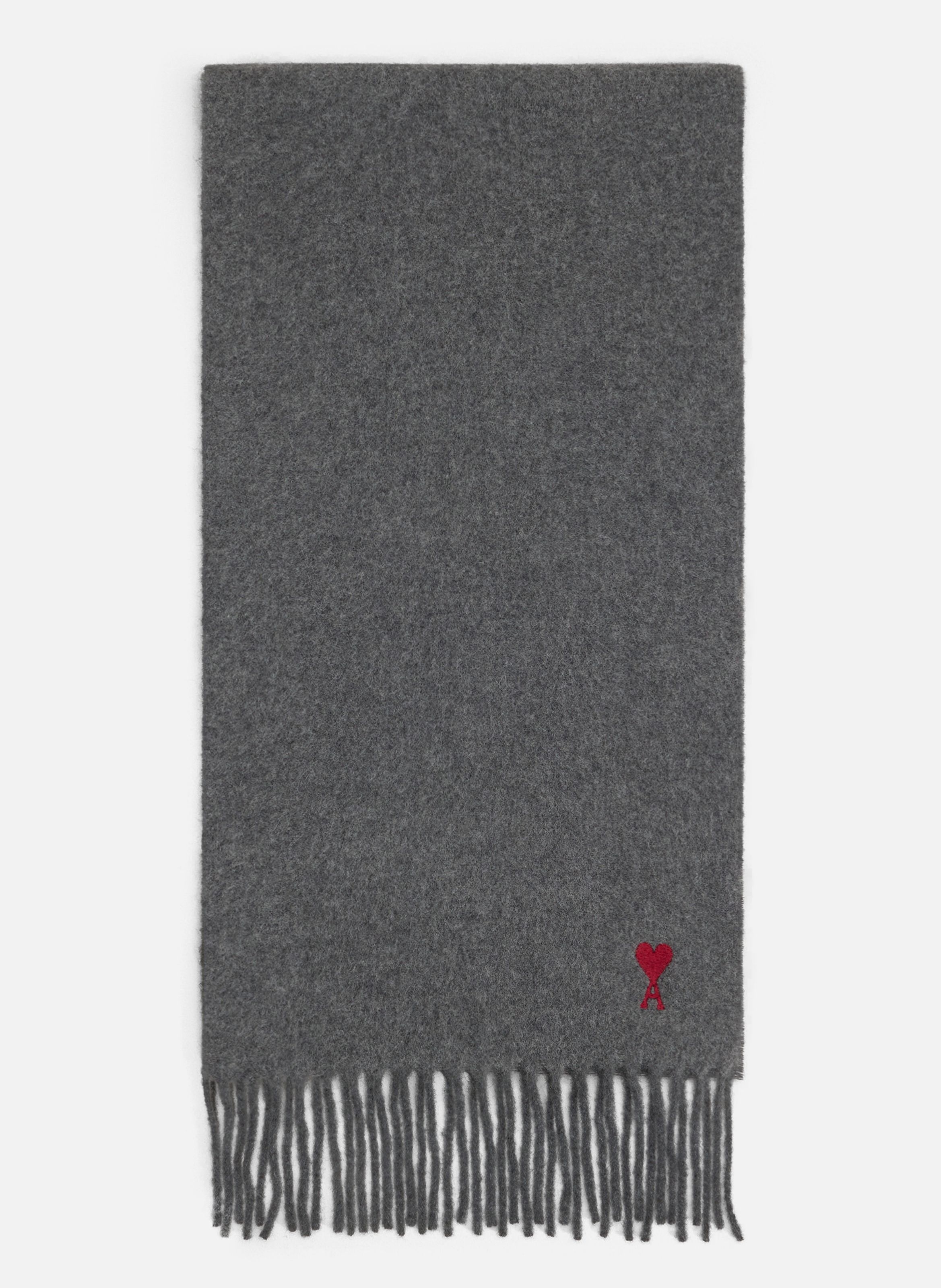 Echarpe Ami de Coeur Rouge unisexe AMI PARIS Gris