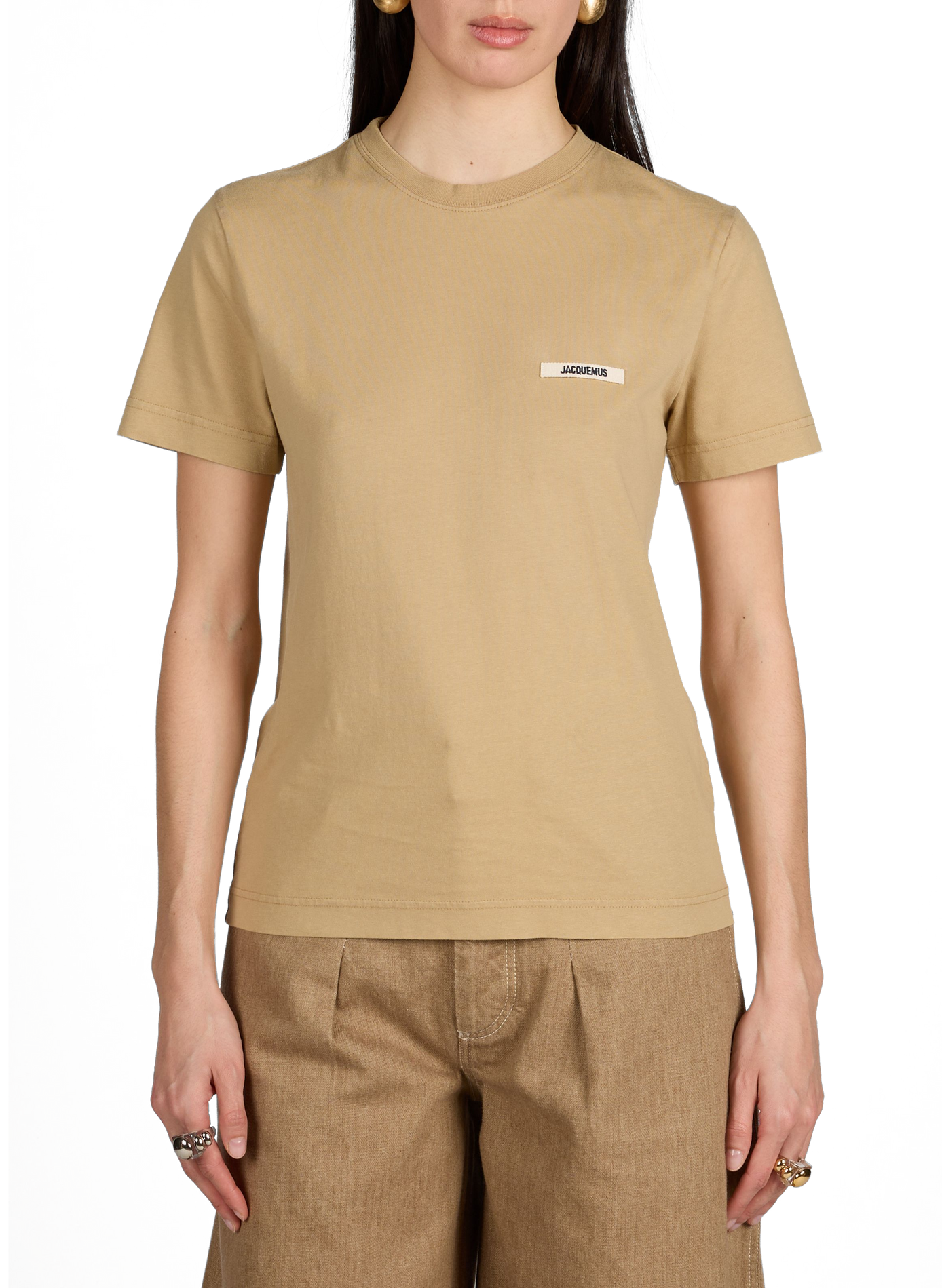 Straight-fit cotton T-shirt JACQUEMUS Beige