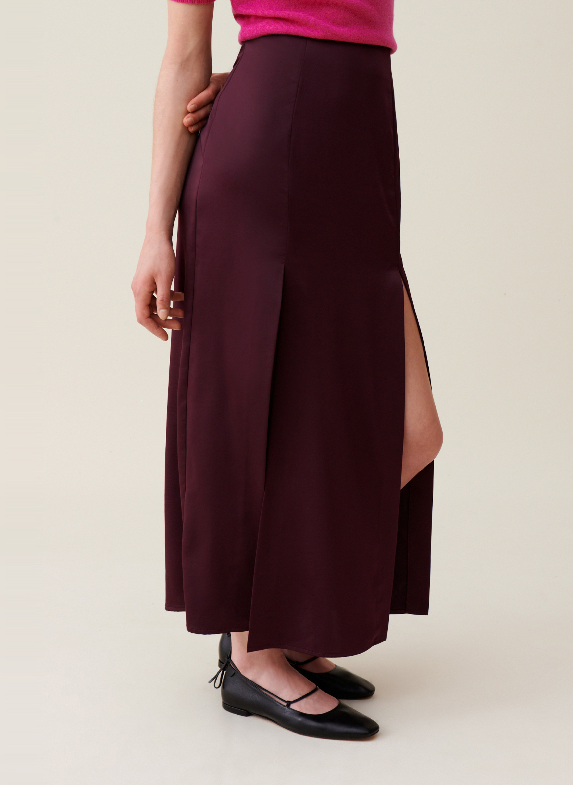 Jupe longue droite CLAUDIE PIERLOT Rouge